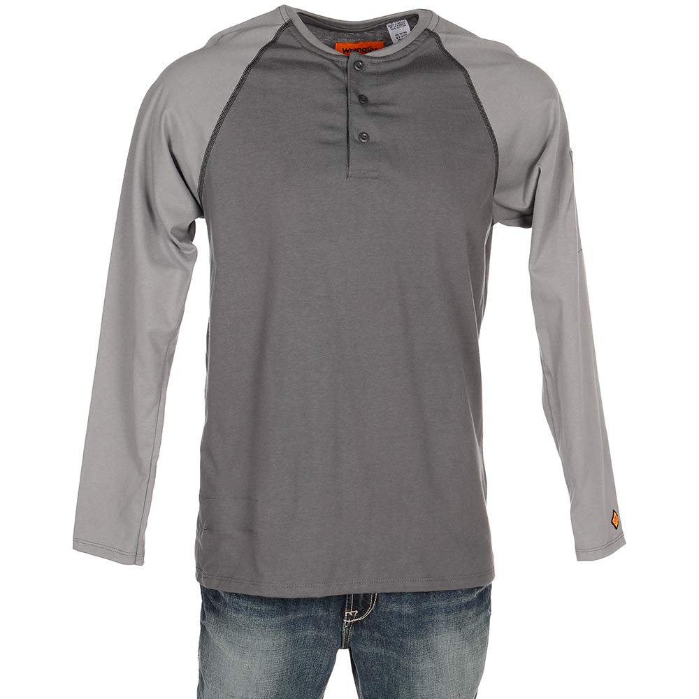 Wrangler Riggs Workwear Men's Knit Baseball Henley Shirt - Durable Comfort for Construction, Farming & Outdoor Work