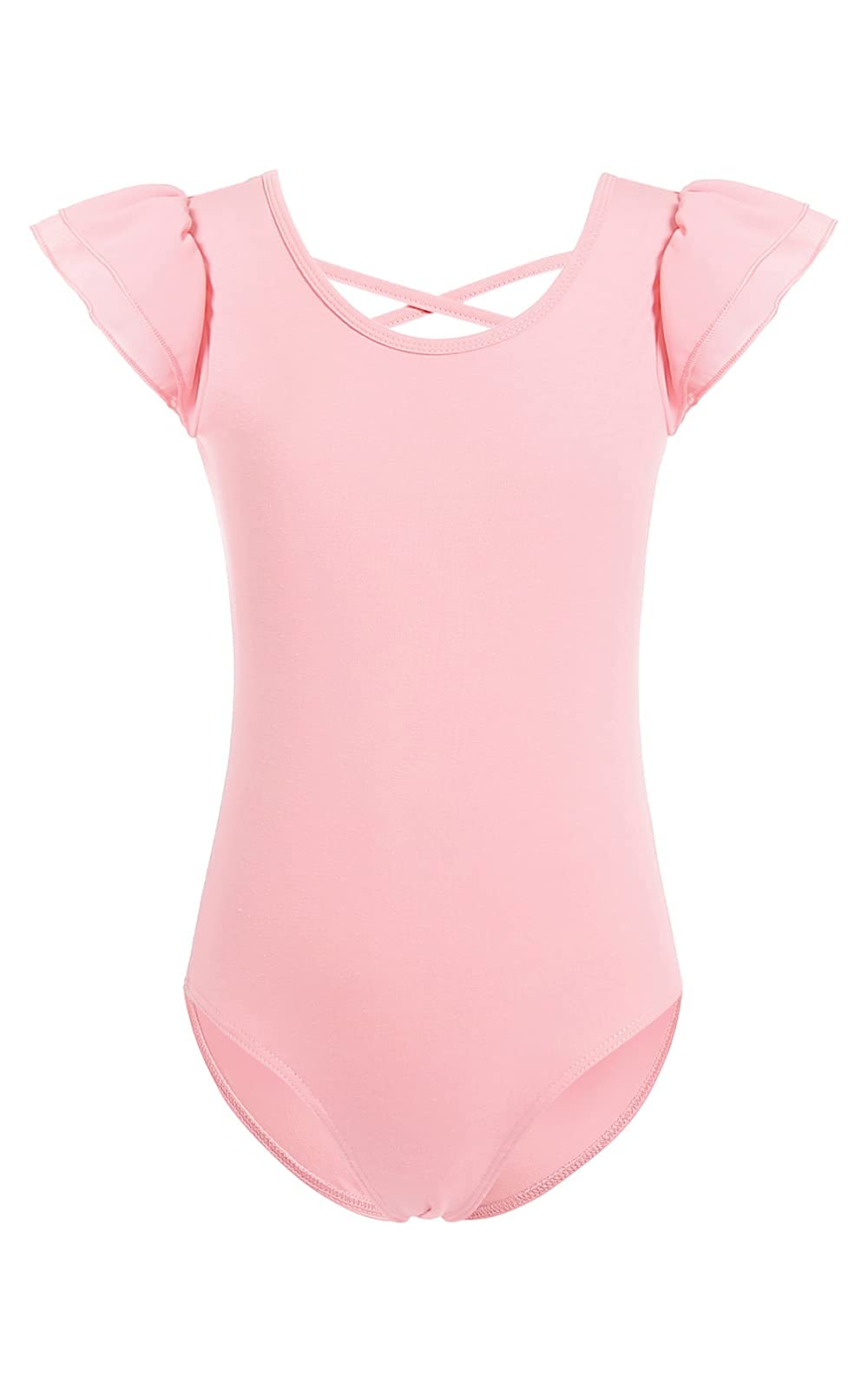 MERIABNY Girls Ballet Leotard with Ruffle Sleeves - Dance Outfits for Ballet, Gymnastics & Performance (Ages 3-9) - Perfect for Recitals, Classes & Dance Competitions