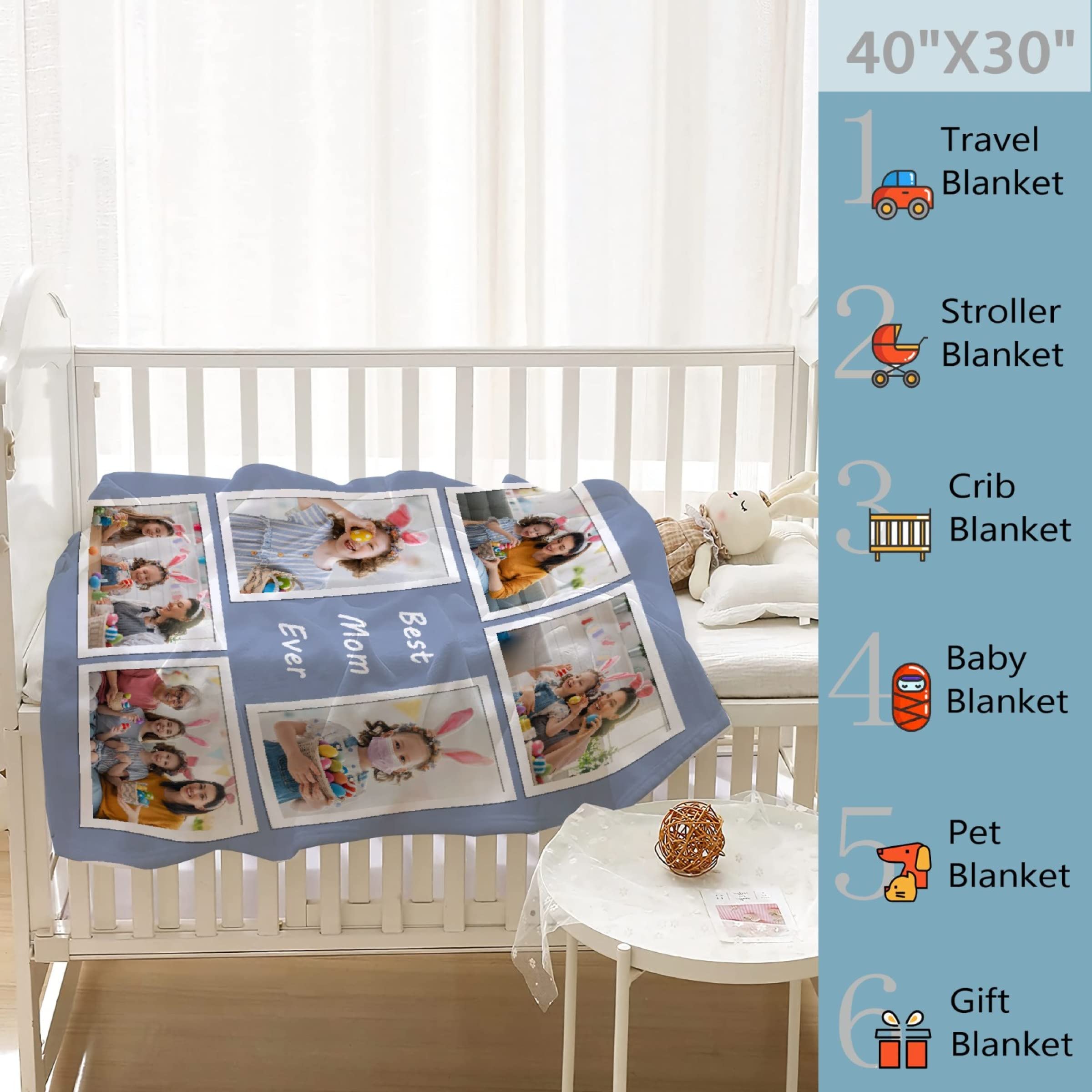 Custom Photo Collage Fleece Blanket - Personalized Throw for Family, Birthday & Wedding Gifts - Extra Large 120