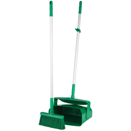 Sturdy Lobby Dustpan with Broom Set (1 Pack) - Ideal for Home, Office, and Commercial Cleaning