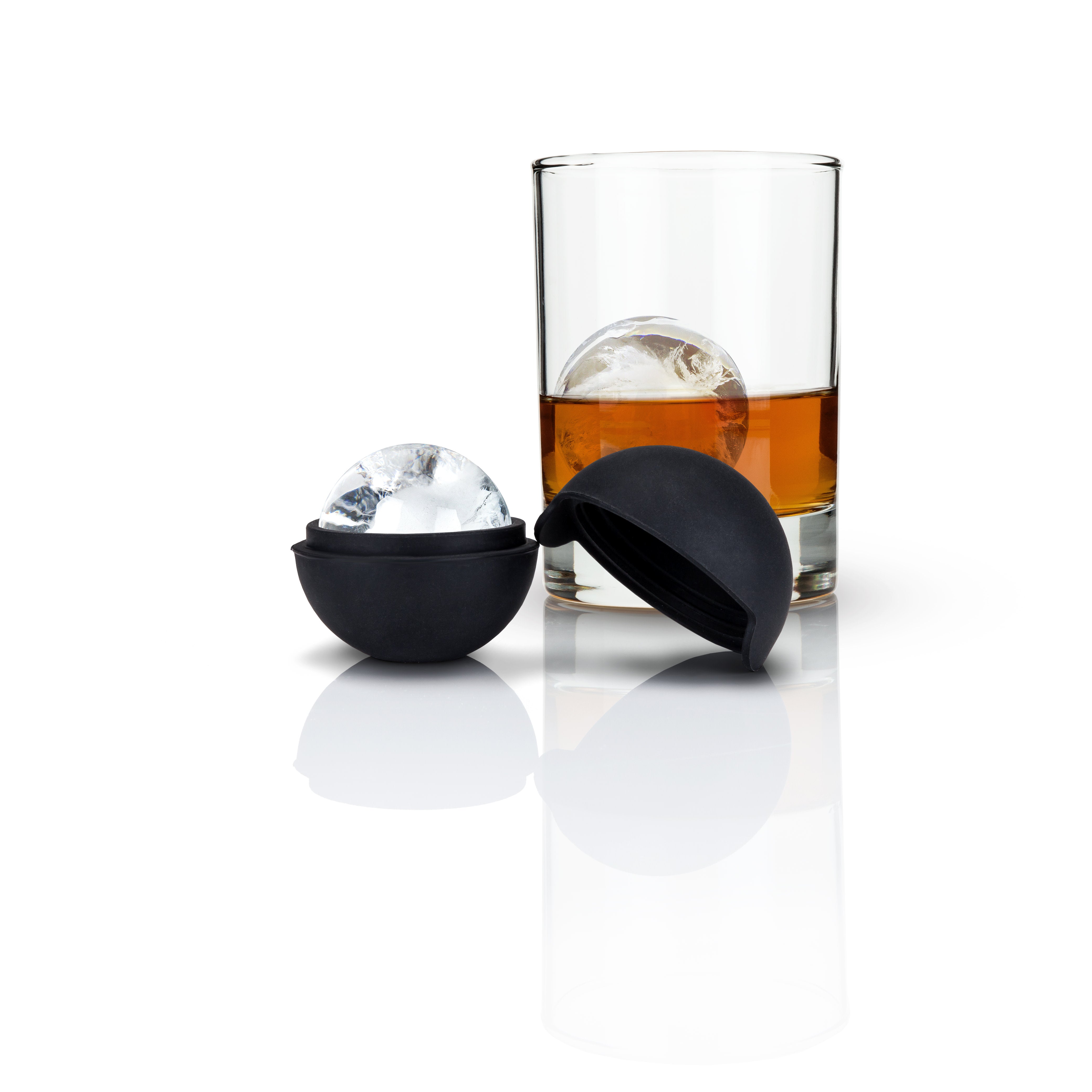Premium 4-Piece Glacier Ice Sphere Molds for Whiskey, Cocktails & Bourbon - Perfect for Home Bars, Parties & Gifts
