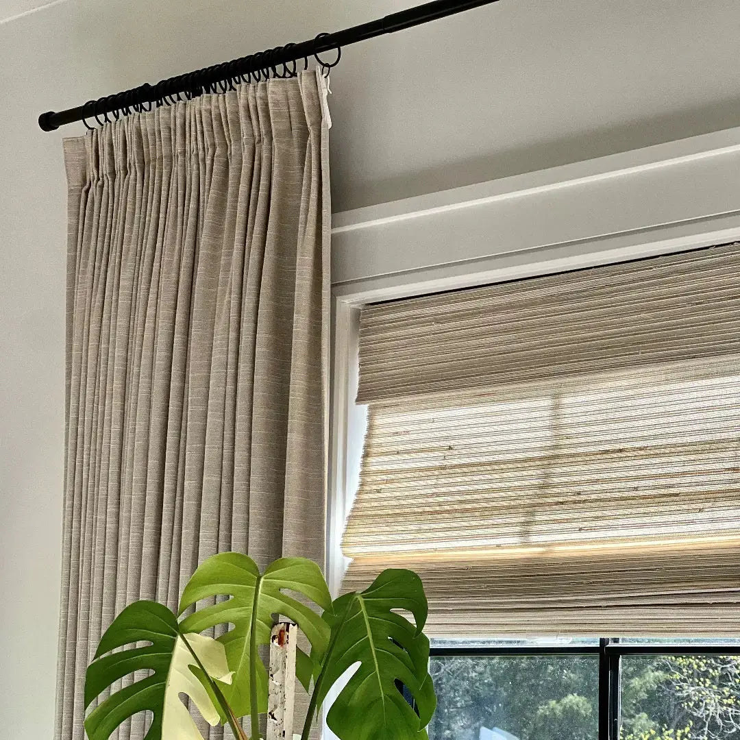 Luxury Linen Cotton Pleated Curtains - Blackout Drapes for Living Room & Bedroom - Elegant Home Decor Window Treatments