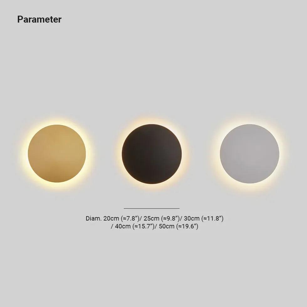 Round LED Wall Light for Indoor Use - Modern Dimmable Fixture for Living Room, Bedroom, and Hallway Lighting