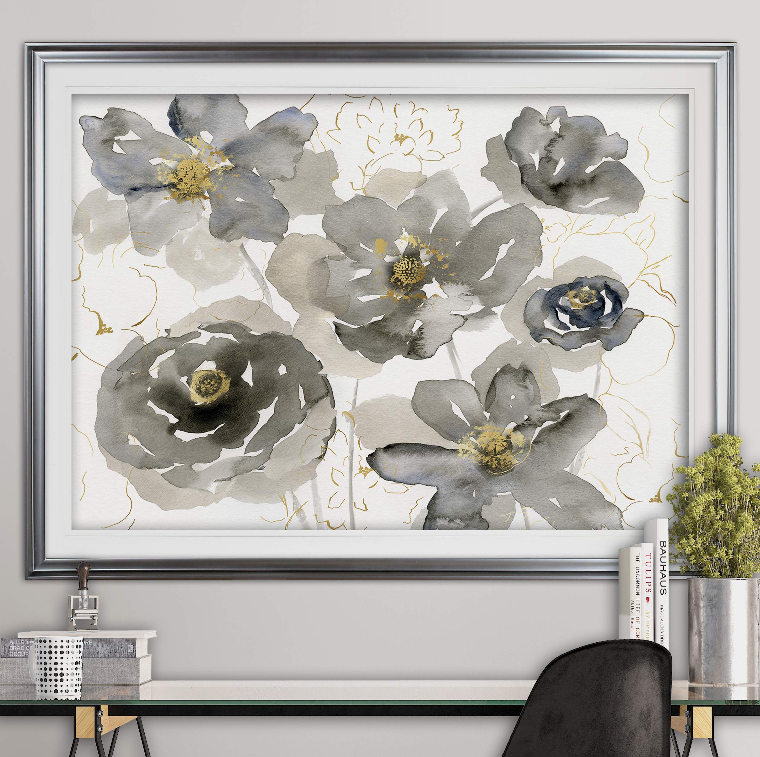 Spring Flower Painting - Framed Giclee Canvas Art Print | Modern Wall Decor for Living Room, Bedroom & Office | Ready to Hang Floral Artwork