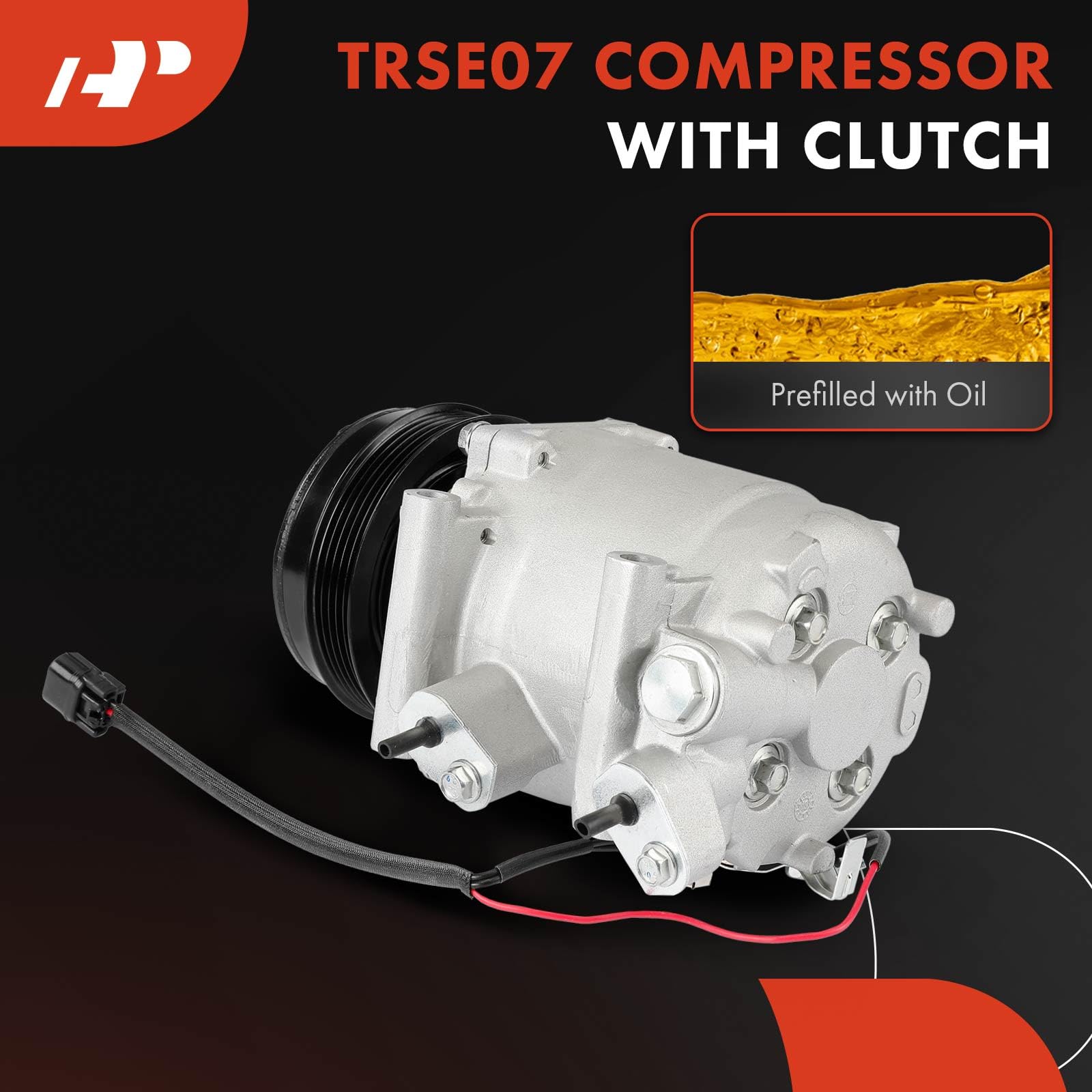 Premium AC Compressor with Clutch for 2009-2013 Honda Fit 1.5L - High Performance Replacement Part - Perfect for Summer Cooling & Long Road Trips