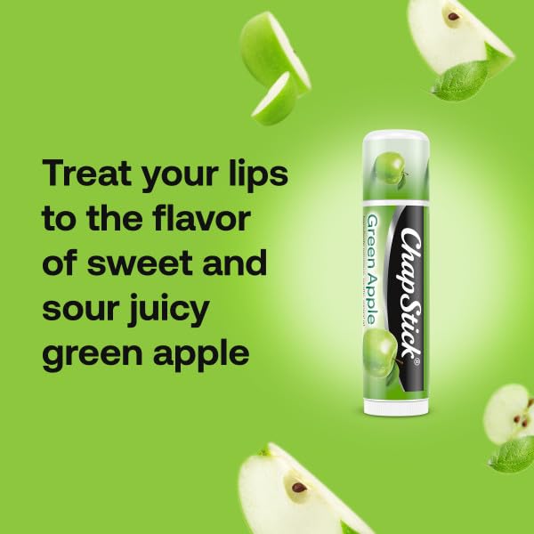 ChapStick Bulk Lip Balm - Green Apple Flavor, 144 Tubes (0.15 oz Each) | Moisturizing Lip Care for Dry & Chapped Lips | Perfect for Schools, Offices, Retail Stores & Promotional Giveaways