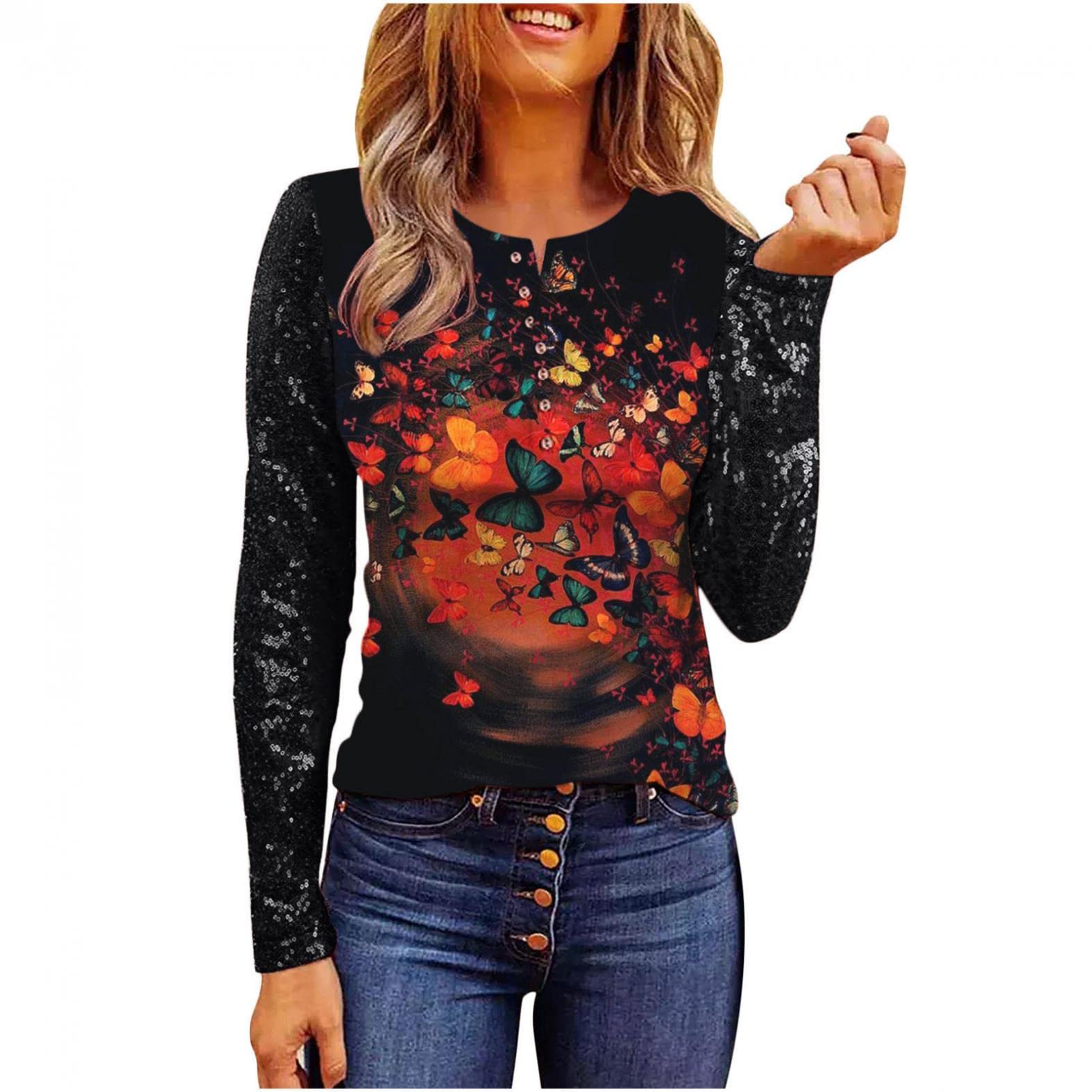 Women's Ribbed Knit Henley Long Sleeve Lace Top - V-Neck Button Down Casual Slim Fit Blouse for Dressy & Everyday Wear | Perfect for Office, Date Night & Weekend Outings