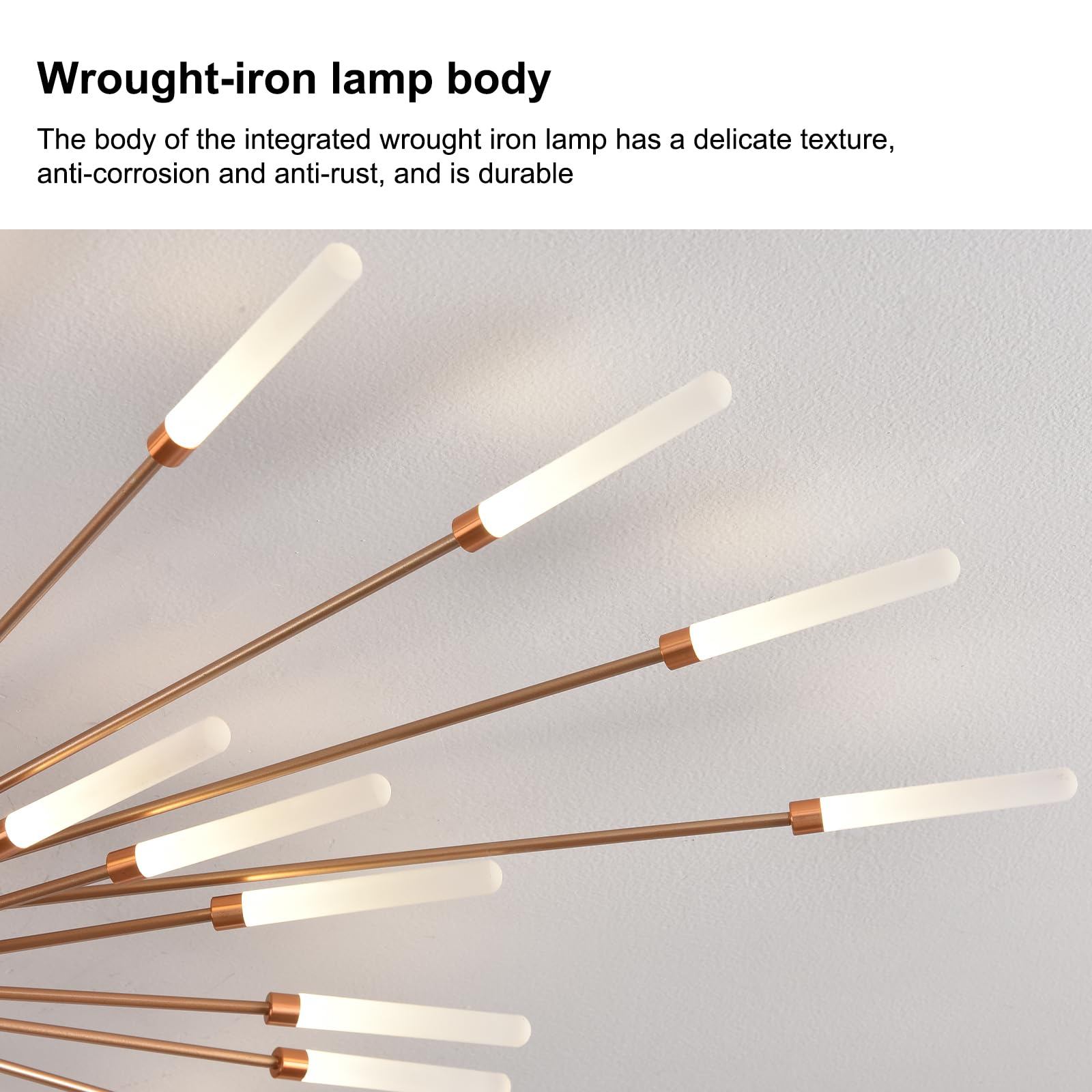 Modern 42-Light LED Flush Mount Chandelier - Flower Shape Ceiling Light Fixture for Living Room, Bedroom & Dining Room - Gold Metal Acrylic Design - Perfect for Home Decor, Ambient Lighting & Interior Design