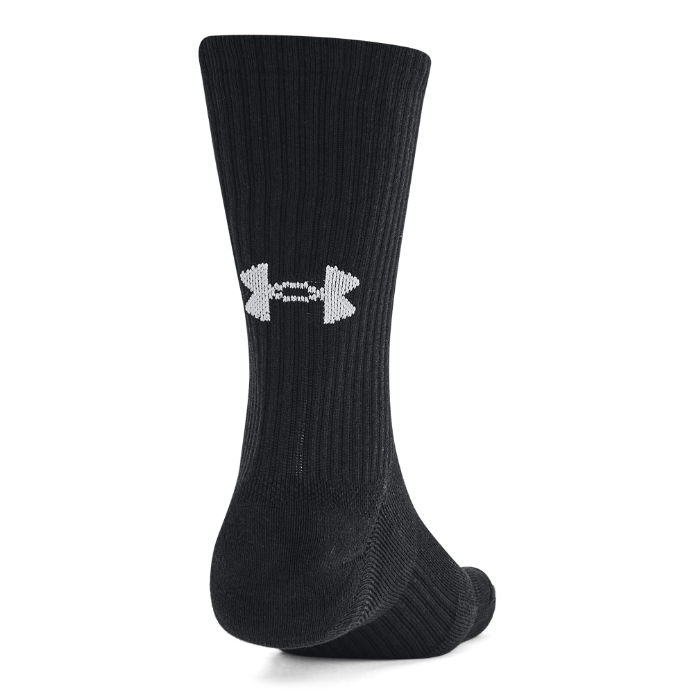 Under Armour Men's Tech Cotton Crew Socks 6-Pack - Moisture Wicking Athletic Socks for Running, Gym & Everyday Comfort