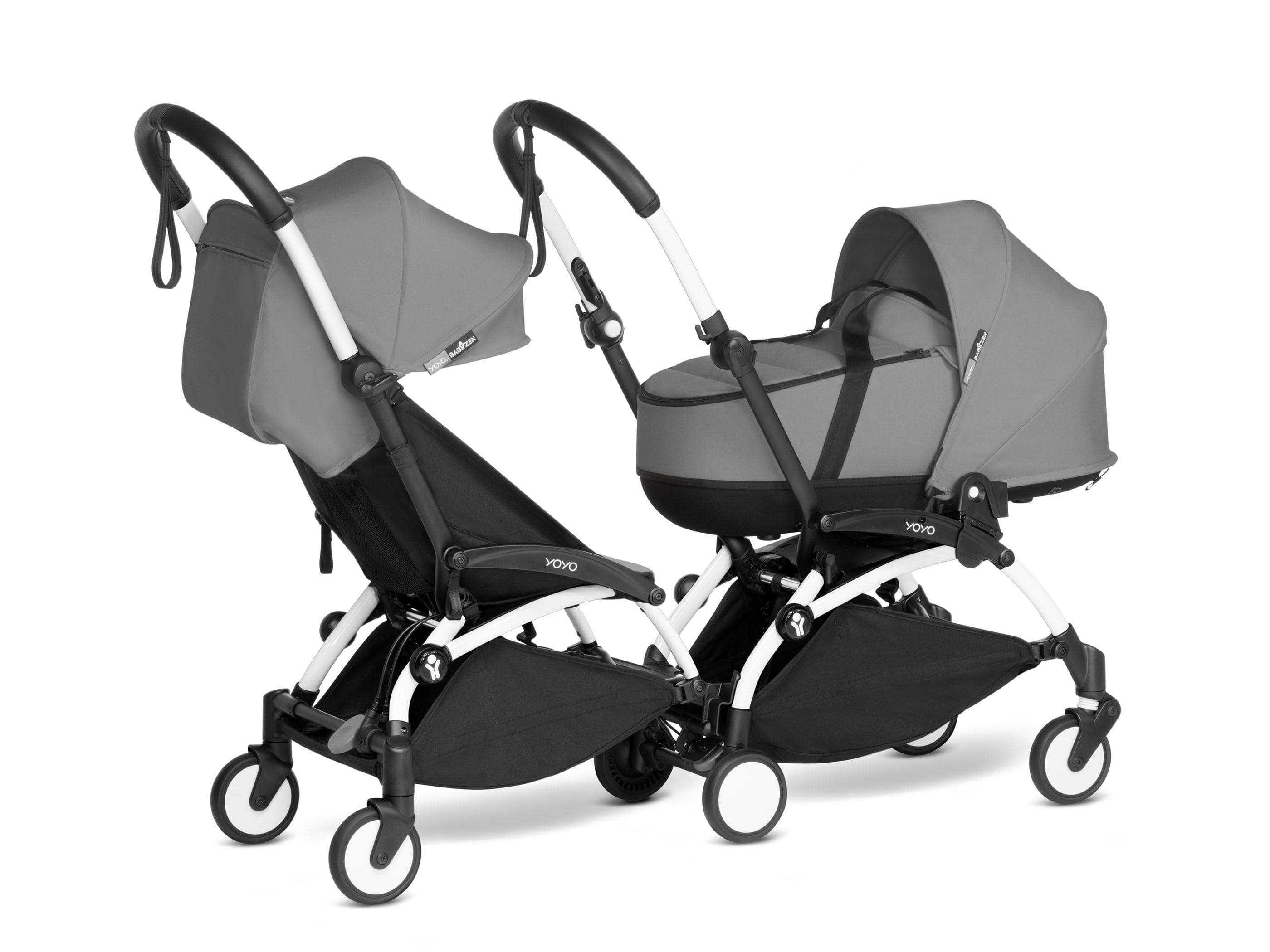 Stokke YOYO 3 Double Stroller with Bassinet & Toddler Seat - Lightweight Compact Travel Stroller for Twins or Siblings (Ages 0-4) | Perfect for City Walks, Air Travel & Everyday Use