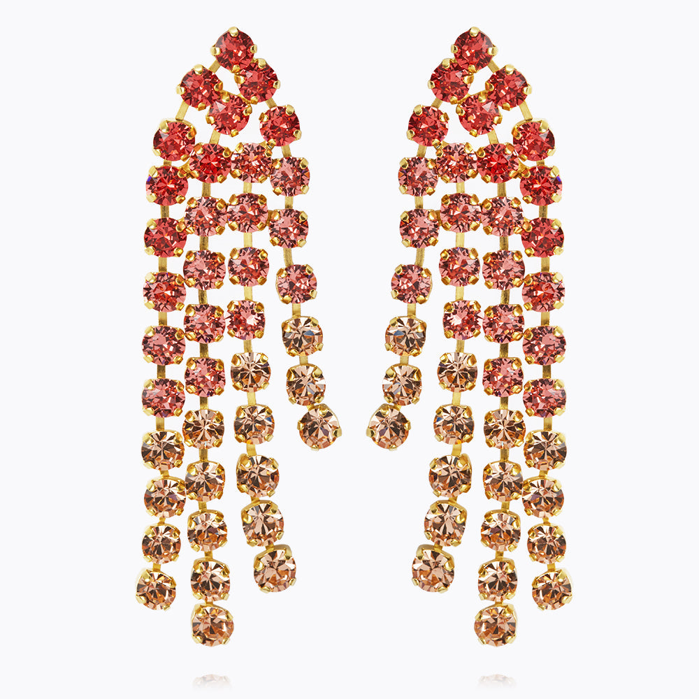 Rosanna Peach Stud Earrings for Women - Elegant & Stylish Peach Combo Jewelry Gift - Perfect for Casual Wear, Parties & Special Occasions