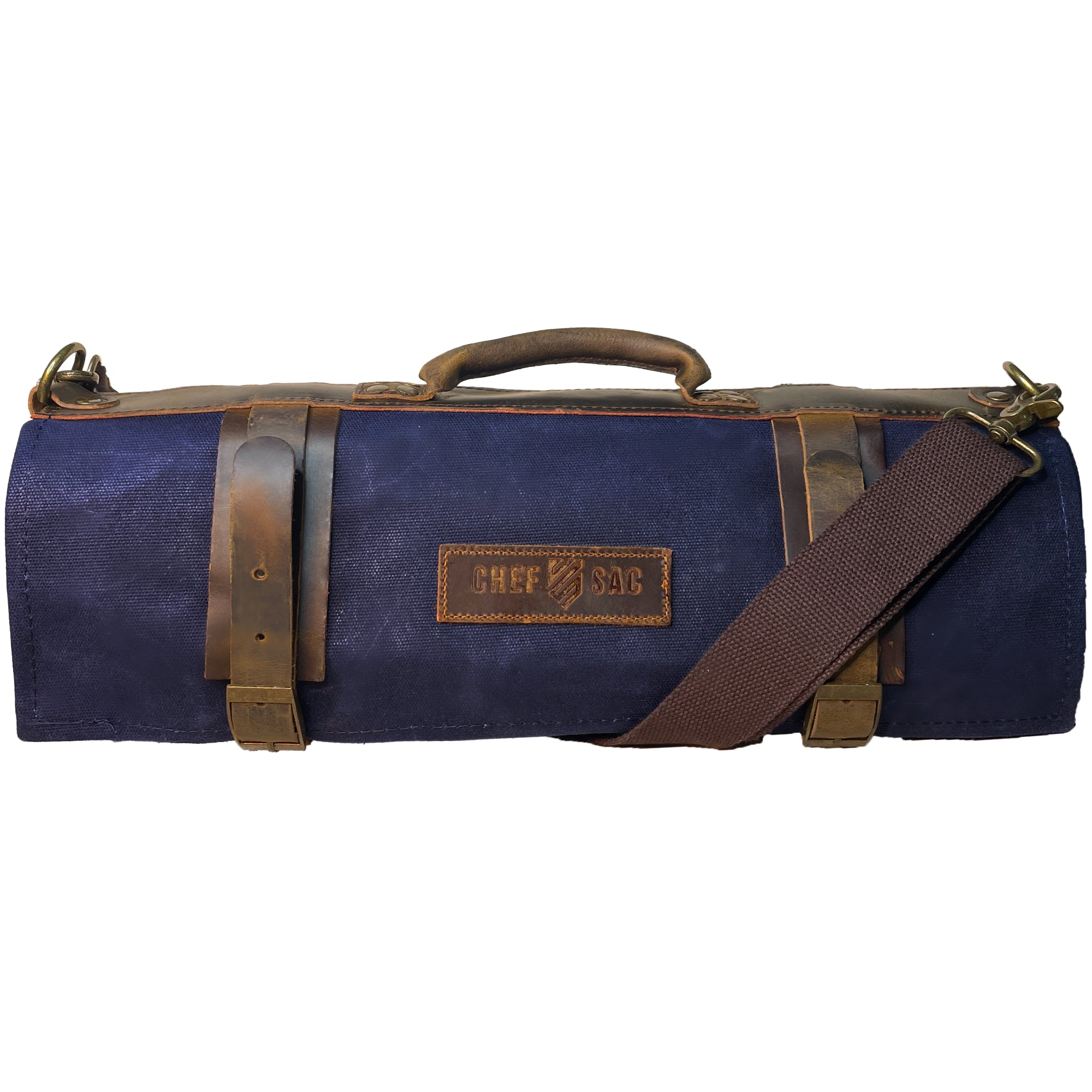 Premium Waxed Canvas & Leather Chef Knife Roll Bag - Professional Knife Storage for Chefs, Culinary Students & Cooking Enthusiasts - Perfect for Kitchen, Travel & Culinary School