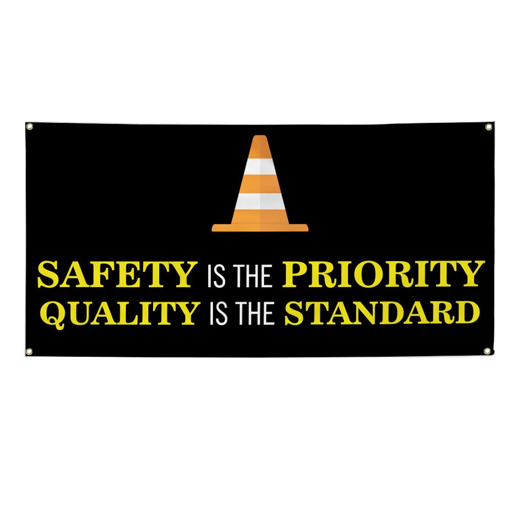 Premium Vinyl Banner - 48x96 Inches, 8 Grommets - Weatherproof, Durable for Outdoor & Industrial Use - Safety Signs, Yard Decor, Business Advertising - Multiple Sizes Available for Events, Construction & Retail Displays