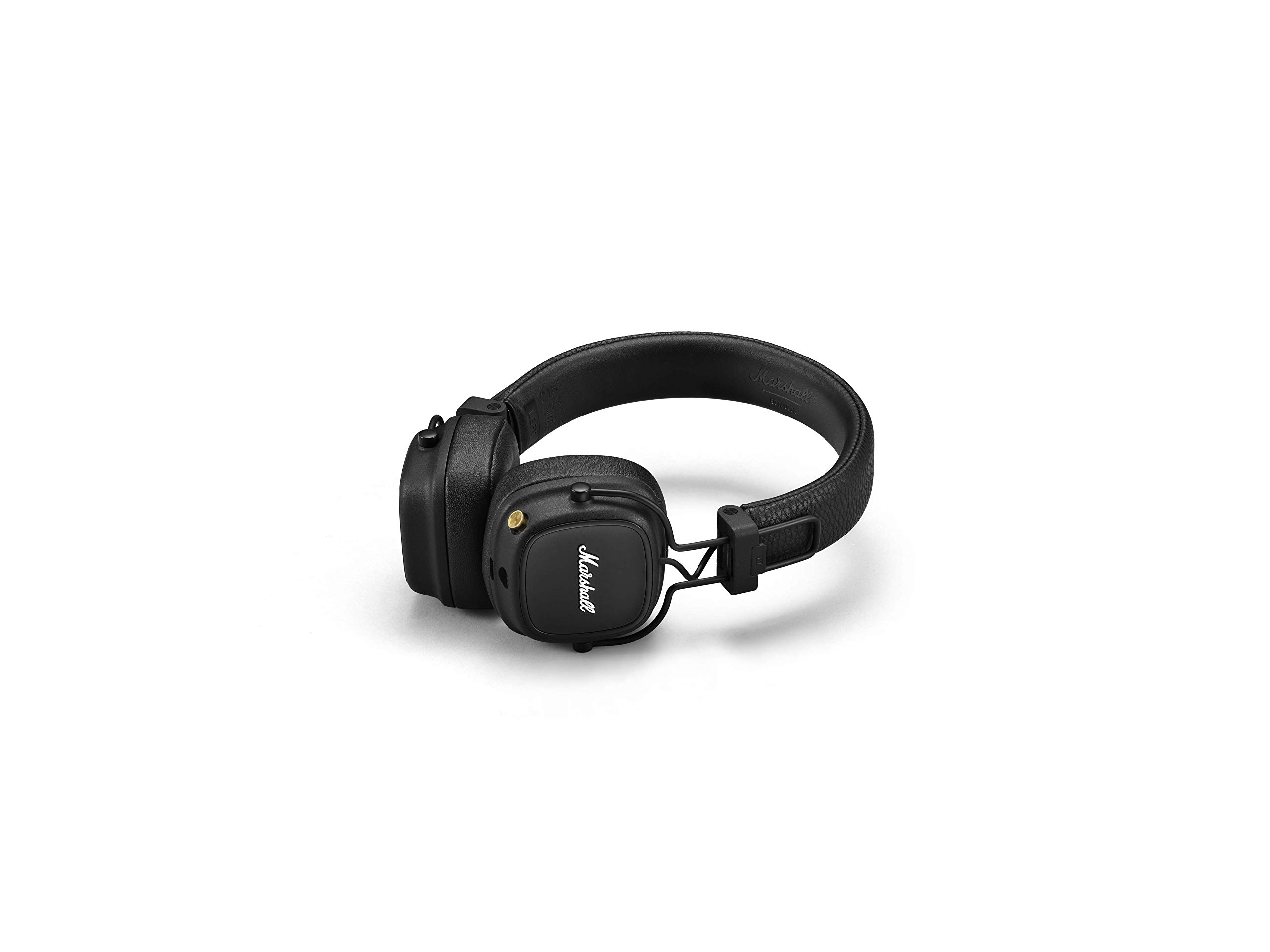 Marshall Major IV On-Ear Bluetooth Headphones - Wireless Headset with 80+ Hours Playtime, Custom Tuning & Fast Charging - Perfect for Travel, Gym & Music Lovers (Black)