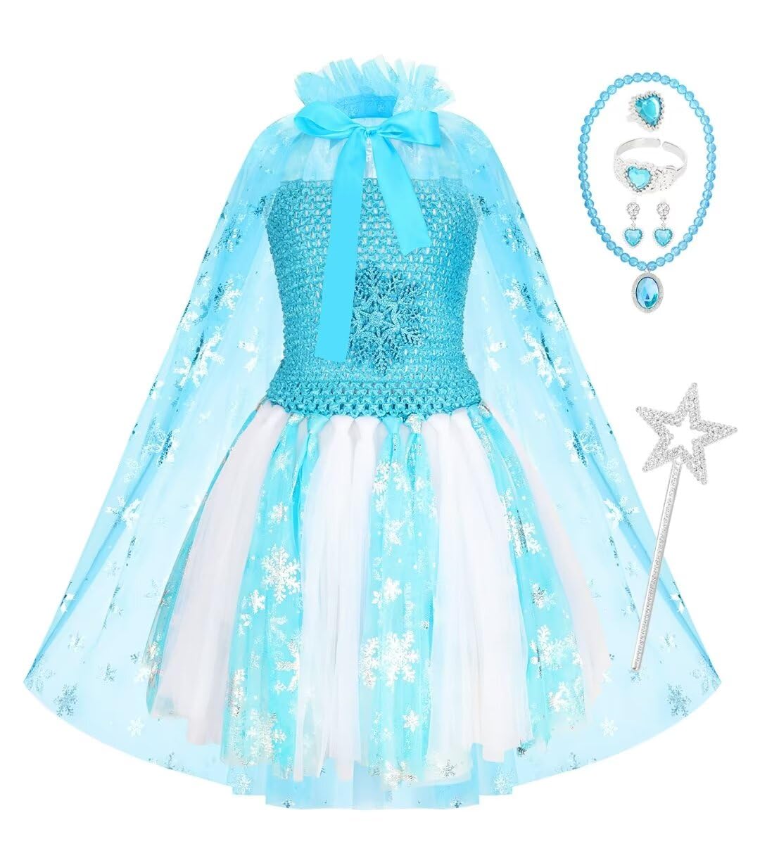Princess Dress Up Costume Set for Girls Ages 3-6 Years | Kids Royal Party Dress with Tiara & Accessories | Perfect for Birthday Parties, Halloween & Pretend Play