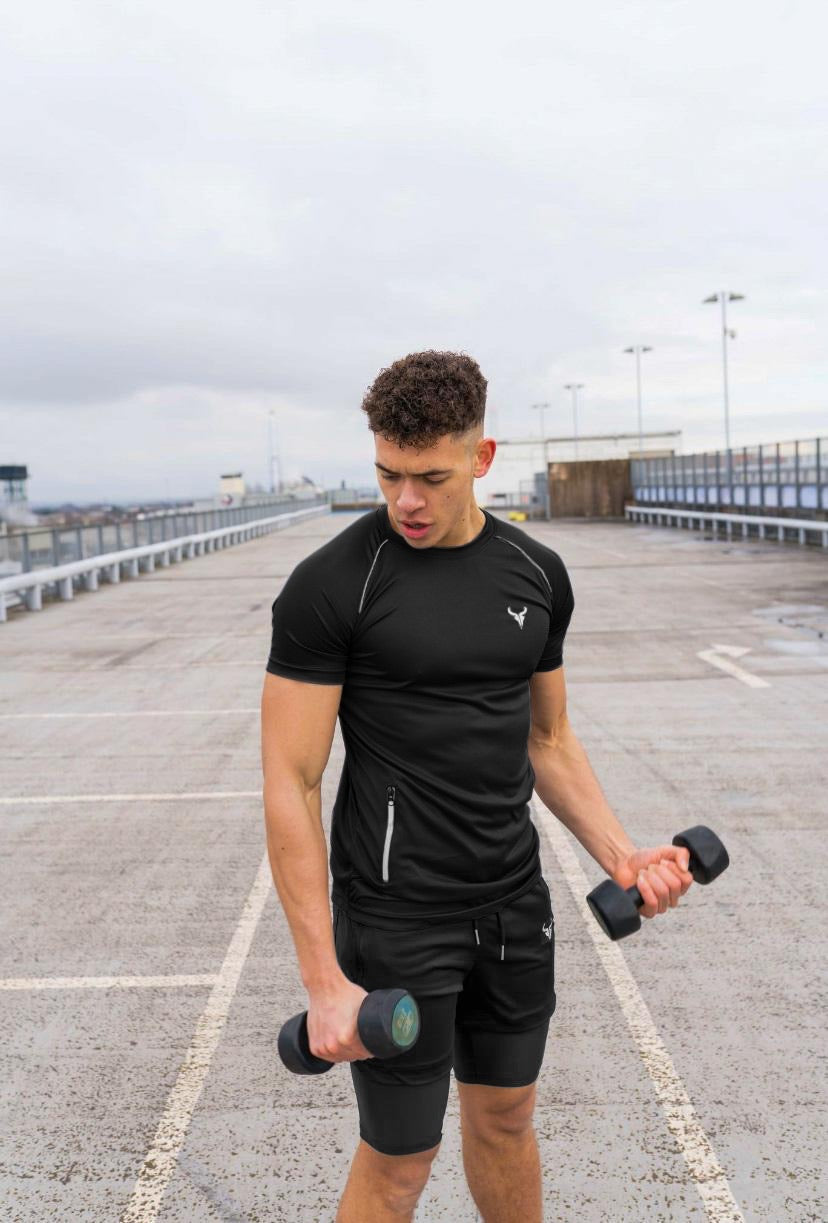 Cerus Black Hybrid Men's T-Shirt - Comfortable & Stylish Casual Wear for Everyday Outfits | Gym, Work, Travel & Lounge