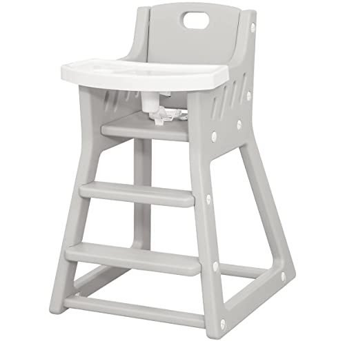 **Baby High Chair with Adjustable Feeding Tray - Safe & Sturdy Design for Toddlers - Easy to Clean & Washable - Perfect for Home, Restaurants & Travel (Grey)**