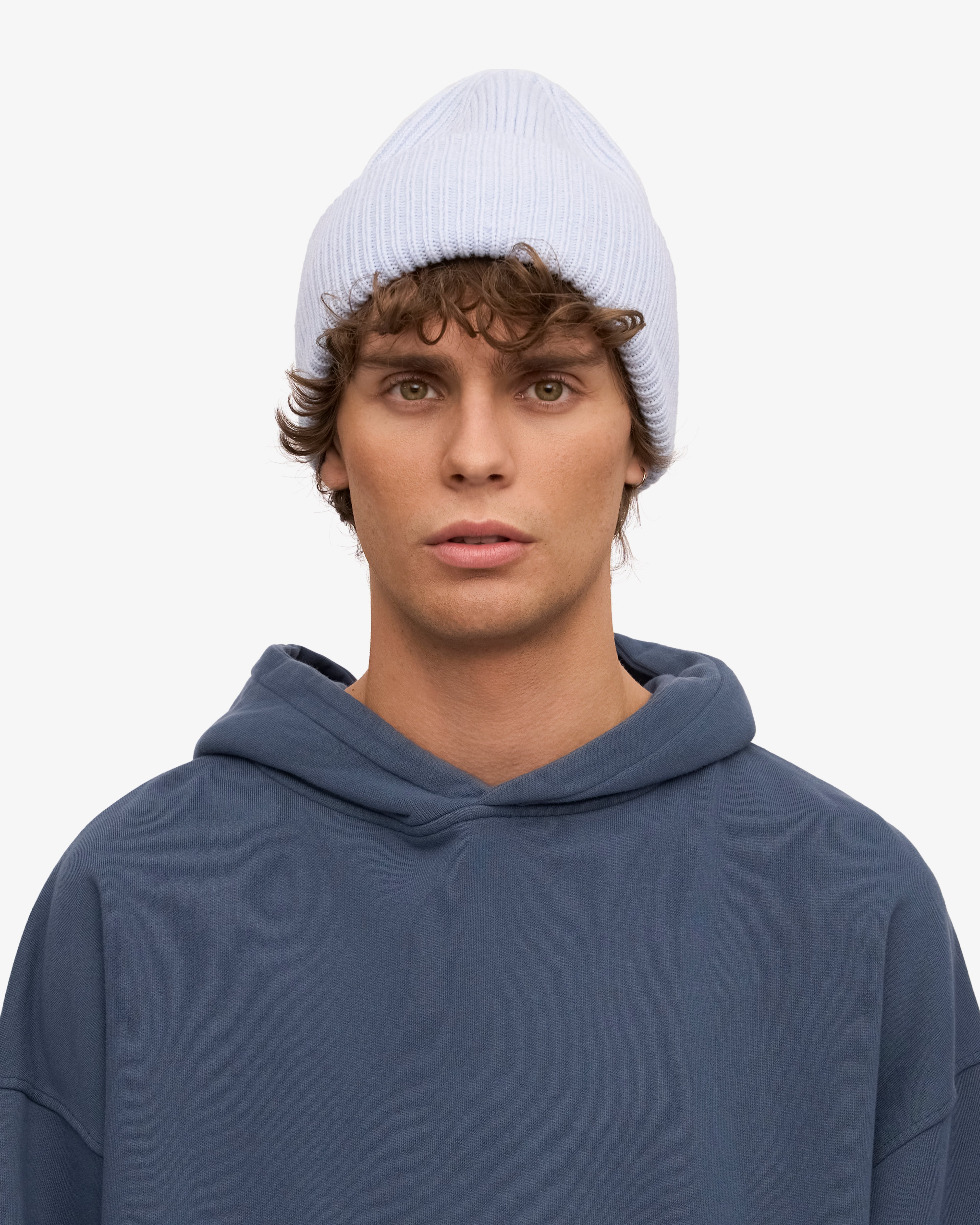Premium Merino Wool Beanie - Polar Blue for Men & Women - Warm Winter Hat for Outdoor Activities, Skiing, Hiking & Snowboarding