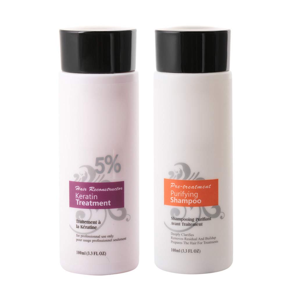 Keratin Hair Care Shampoo Set - Nourishing & Repairing Damaged Hair for Enhanced Smoothness & Shine (2 x 100ml) | Daily Hair Care Routine for Women & Men
