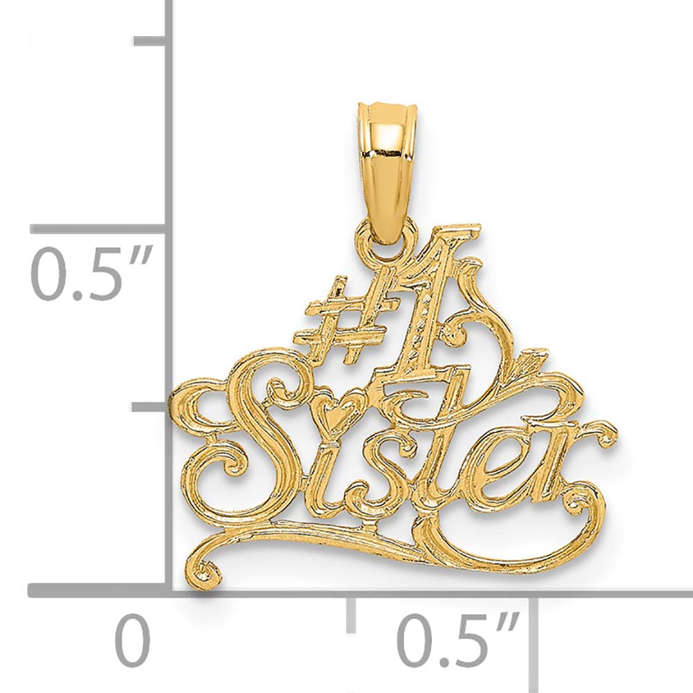 14K Yellow Gold Sister Charm - Best Friend Gift for Birthdays, Anniversaries & Special Occasions | FJC Finejewelers