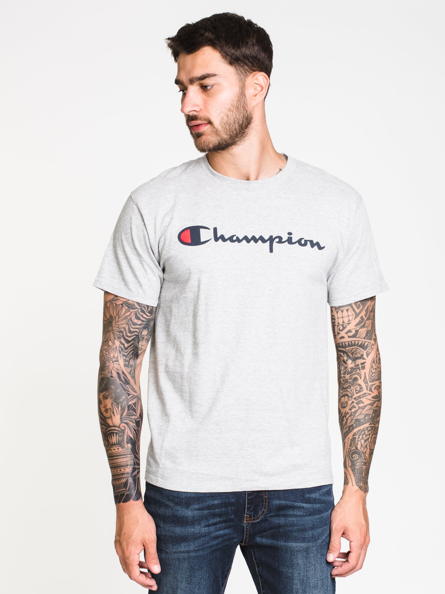 Champion Graphic T-Shirt for Men & Women - Soft Cotton Short Sleeve Tee - Casual Streetwear & Gym Wear - Clearance Sale