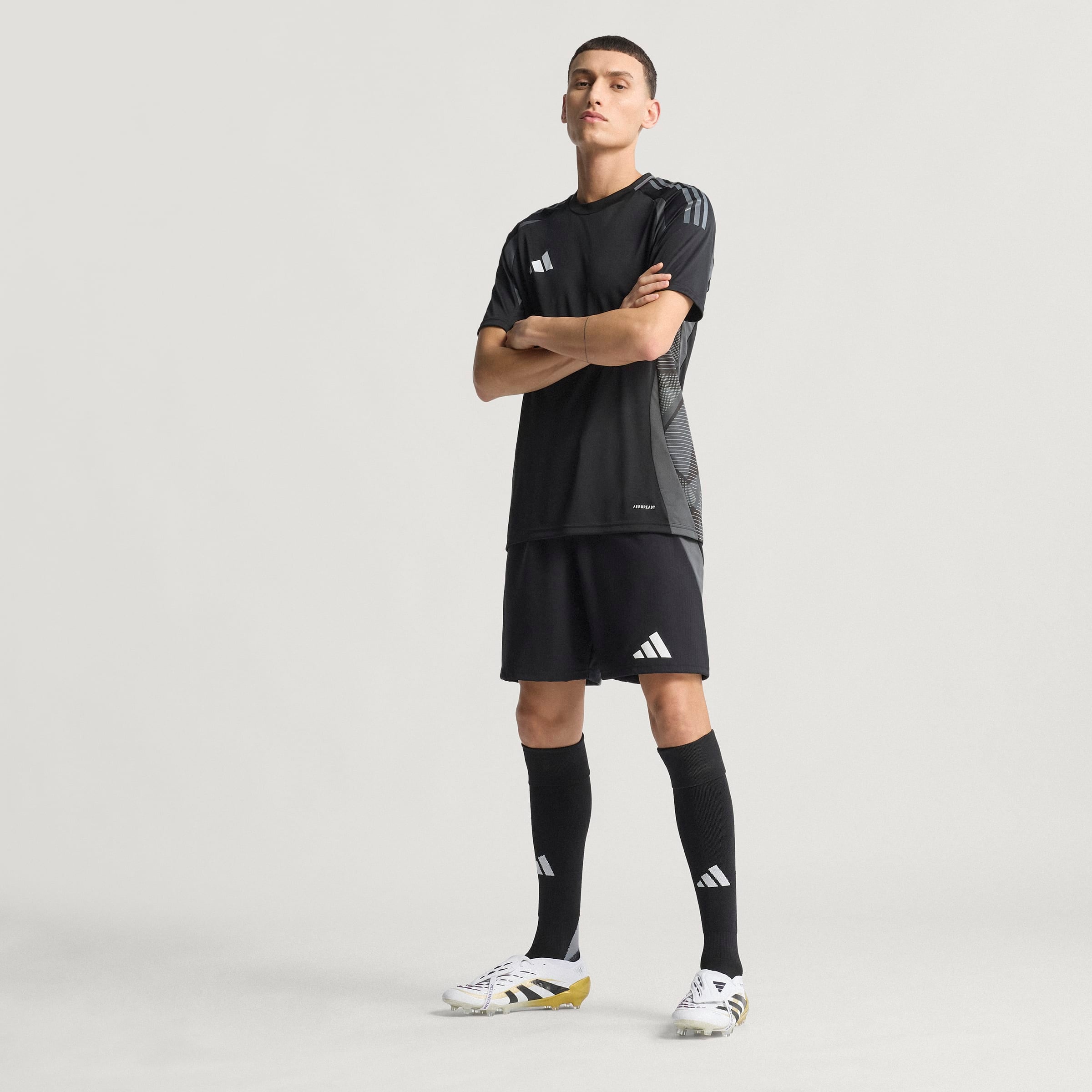 Adidas Predator Elite FG Soccer Cleats - White/Core Black/Gold Metallic - Fold Over Tongue Design for Enhanced Fit - Perfect for Competitive Matches & Training Sessions
