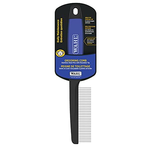 Wahl Canada Pet Grooming Comb with Long Stainless Steel Teeth - Model 58415 | Perfect for Dogs & Cats | Daily Detangling & Coat Care for Healthy Fur