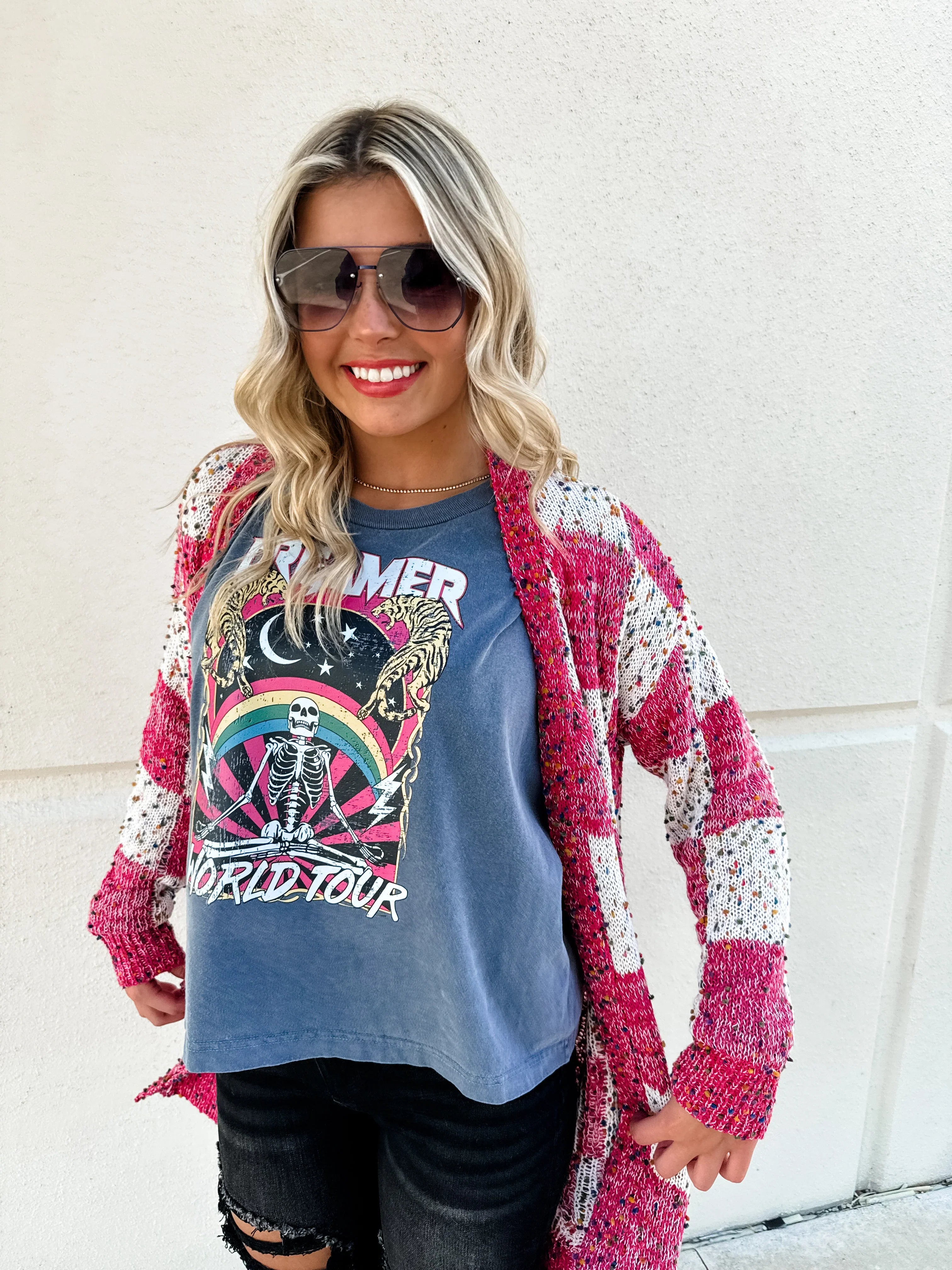 PREORDER: Stylish Checkered Miley Dot Cardigan for Women - 4 Trendy Colors | Perfect for Casual Outfits, Office Wear & Cozy Evenings