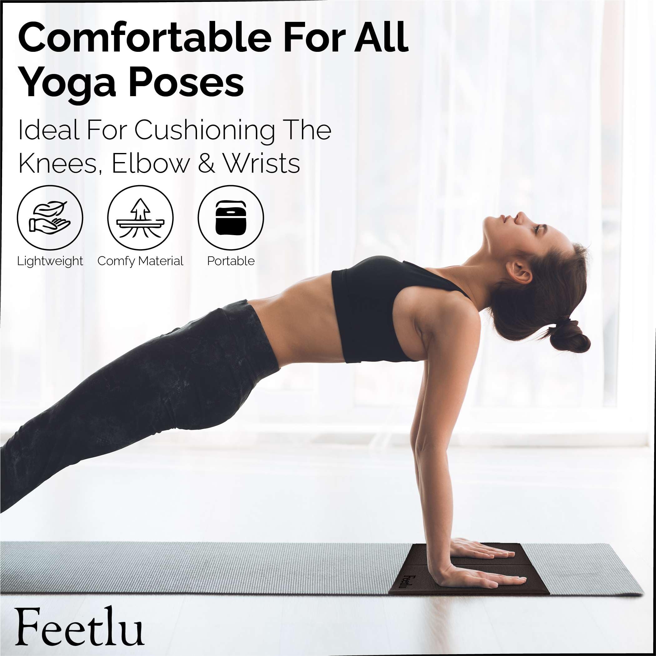 Extra Thick Yoga Knee Pad Cushion - 1/2