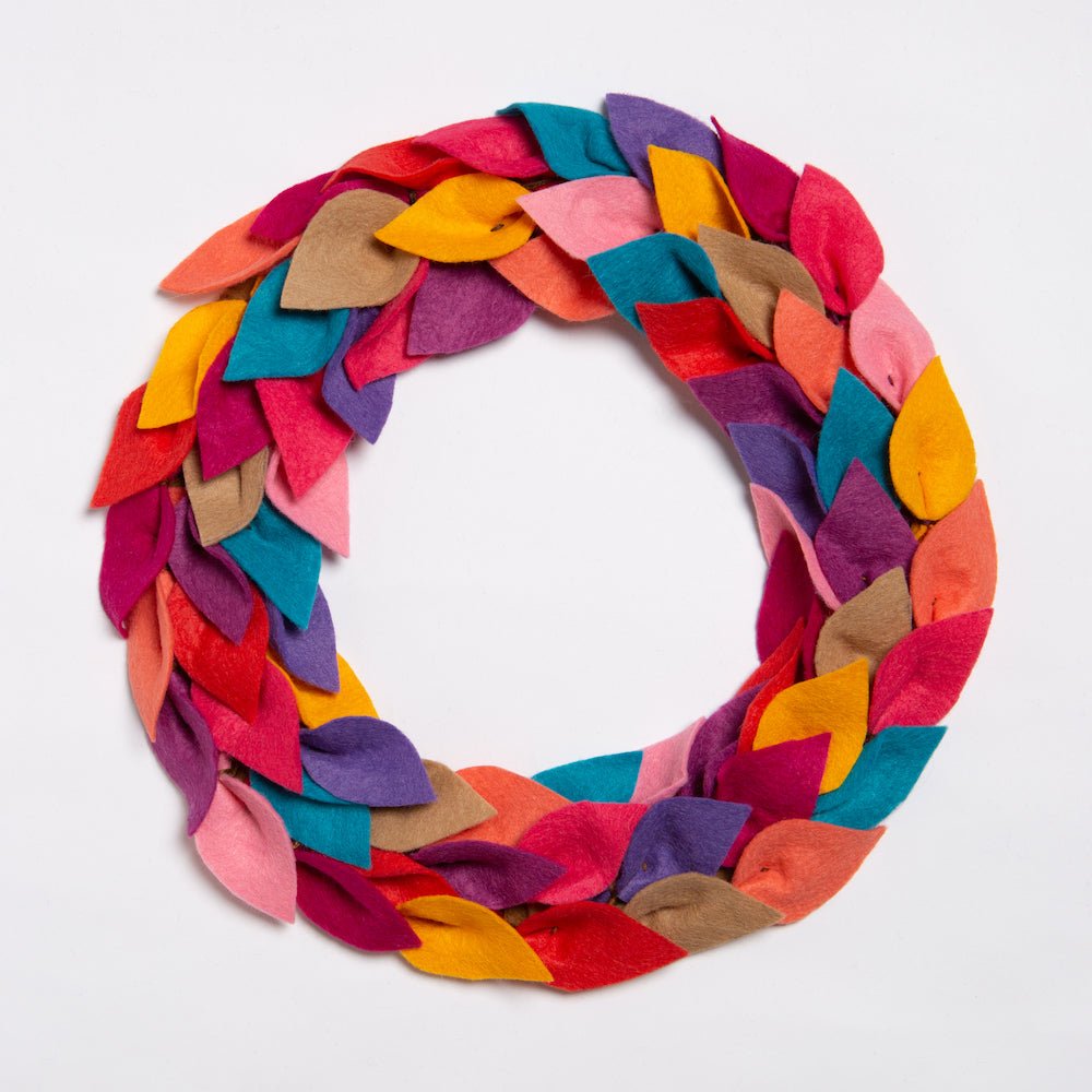 DIY Spring Wreath Felt Craft Kit - Floral Home Decor for Easter, Mother's Day & Spring Season | Perfect for Wall Hanging, Door Decoration & Seasonal Crafts
