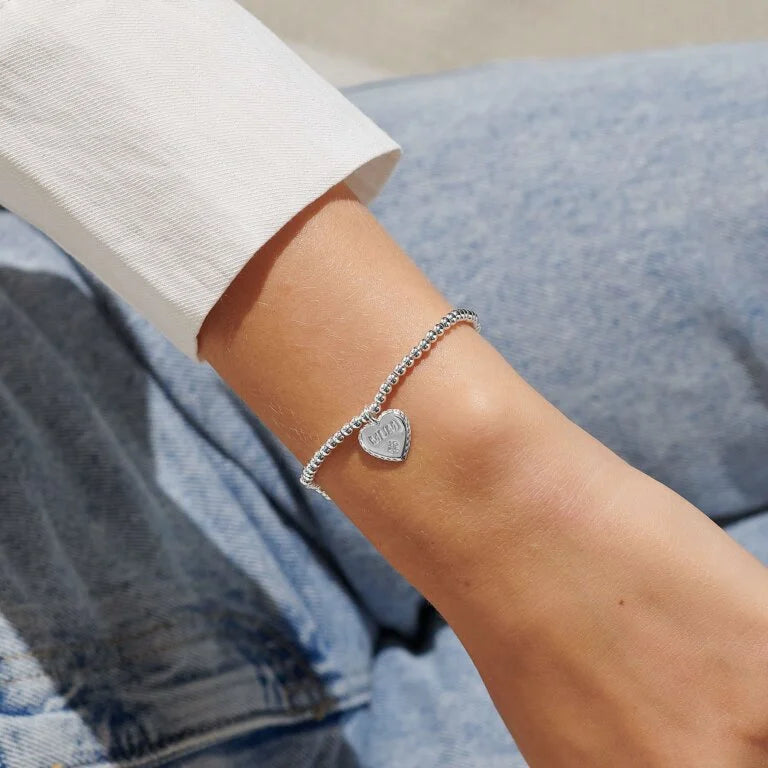 Joma Jewellery Mother's Day Gift - A Little Bracelet for Mom | Sterling Silver Charm Bracelet for Women | Perfect Birthday, Anniversary & Mother's Day Present
