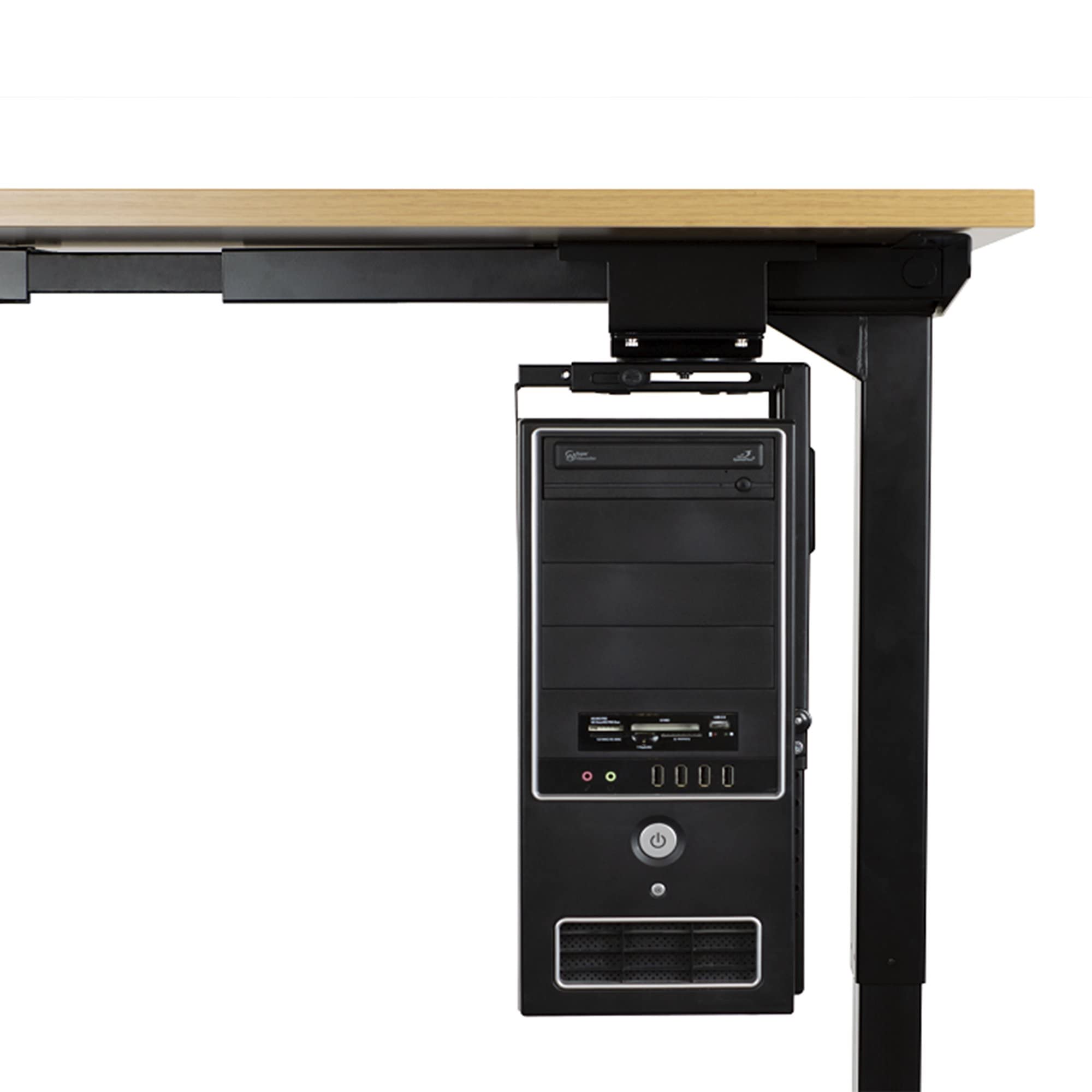 Progressive Automations Adjustable CPU Holder & Spacer Kit - Ergonomic PC Desk Mount for Standing Desks | Perfect for Home Office & Gaming Setup