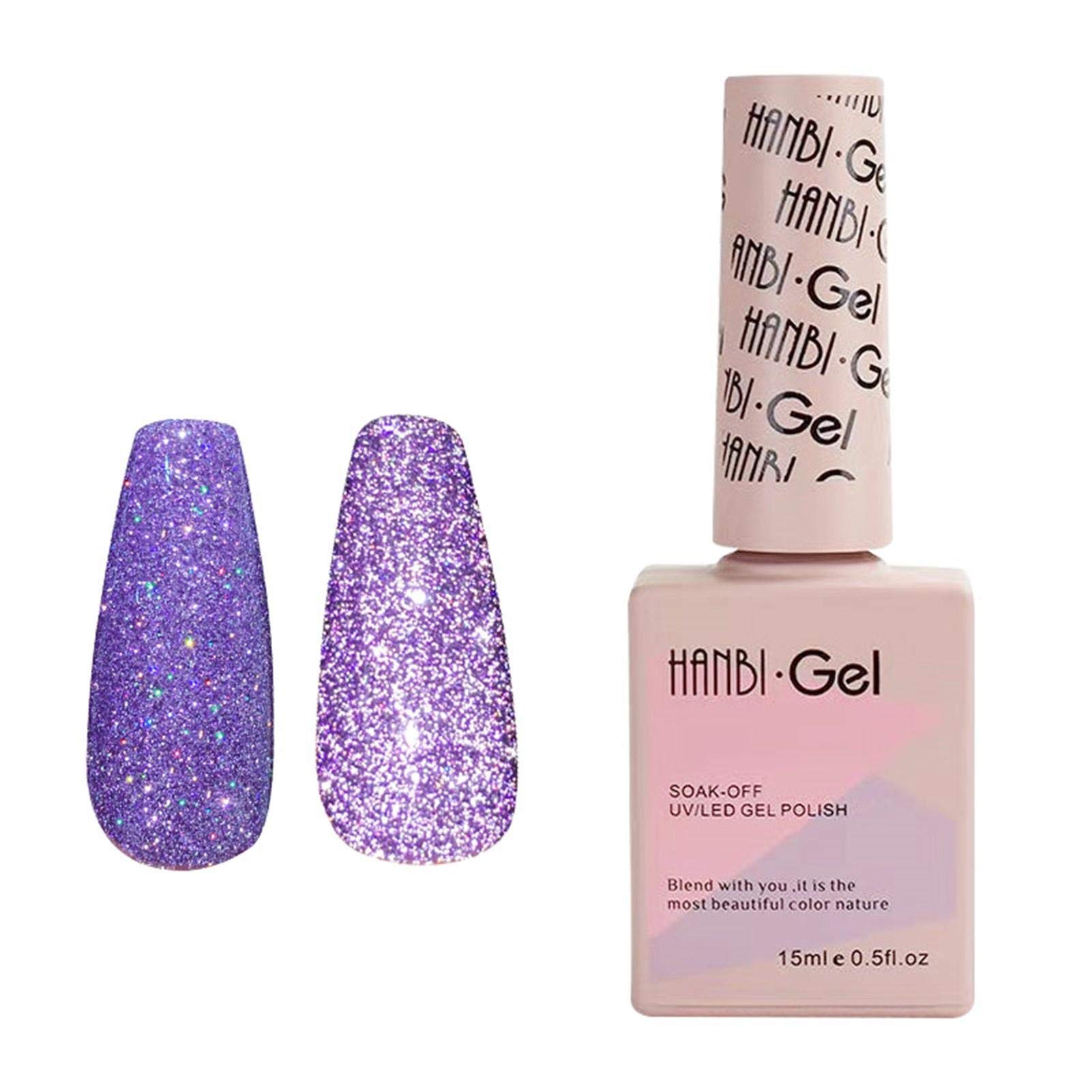 Explosion Diamond Gel Nail Polish Set - Colorful Reflective Glitter Gel with Sparkly Shine for UV/LED Manicure | Long Lasting Nail Art Varnish for Parties, Weddings & Special Occasions
