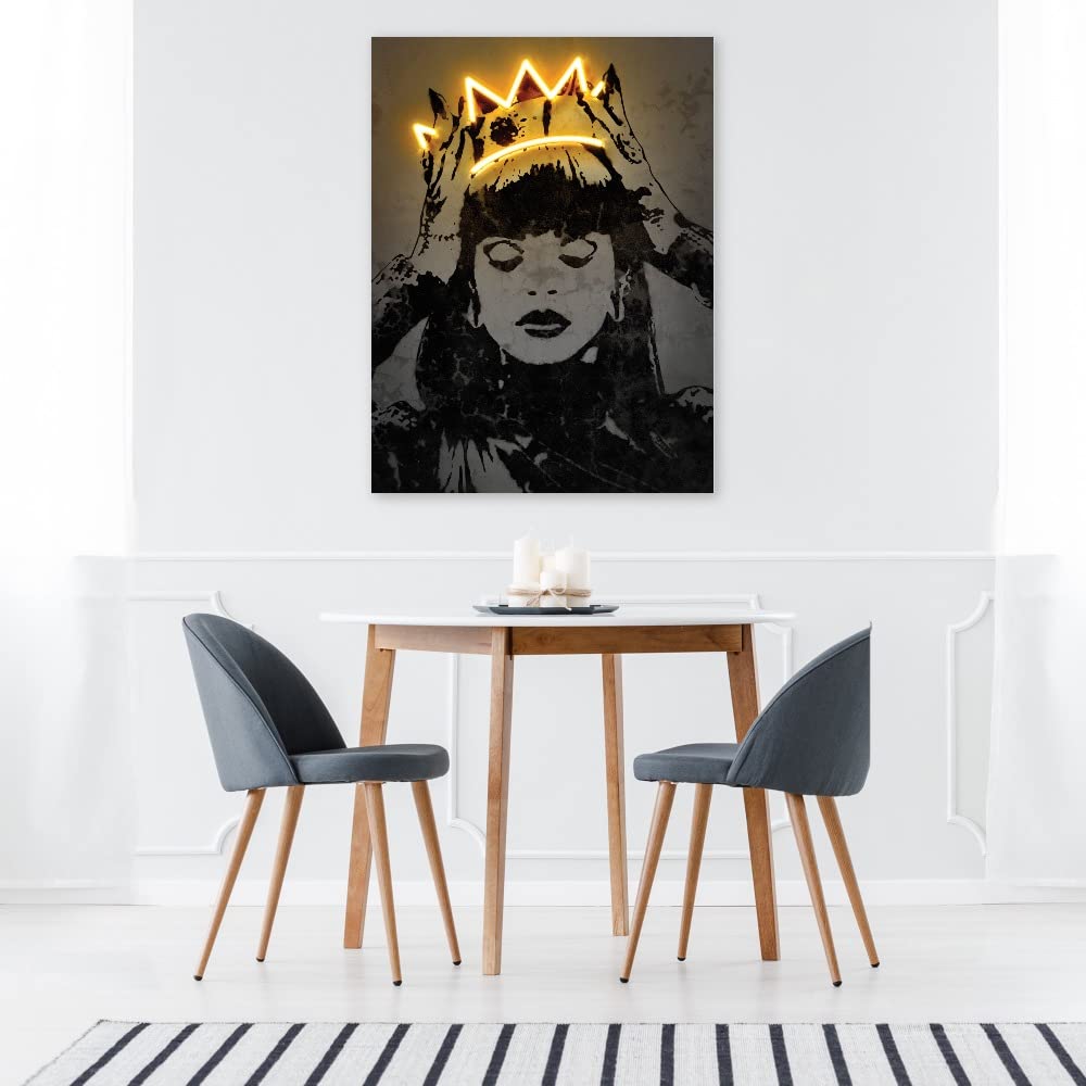 Ri Ri Canvas Wall Art - Hand Painted Fine Art Painting by Octavian Mielu - 24x32 Inch Modern Home Decor for Living Room, Bedroom, Office - Perfect for Creating Elegant Atmosphere in Dining Areas & Guest Rooms - Ready to Hang