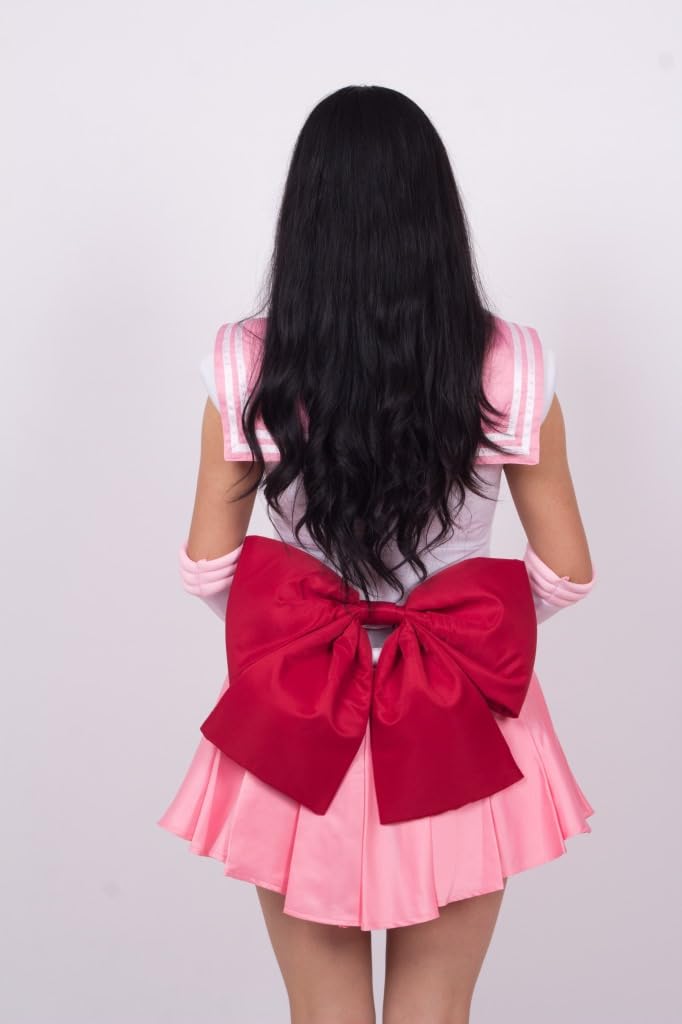 Anime Chibimoon Cosplay Pink Wig & Dress Set for Women - Halloween Costume, Party Outfit, Cosplay Event, Themed Dress-Up
