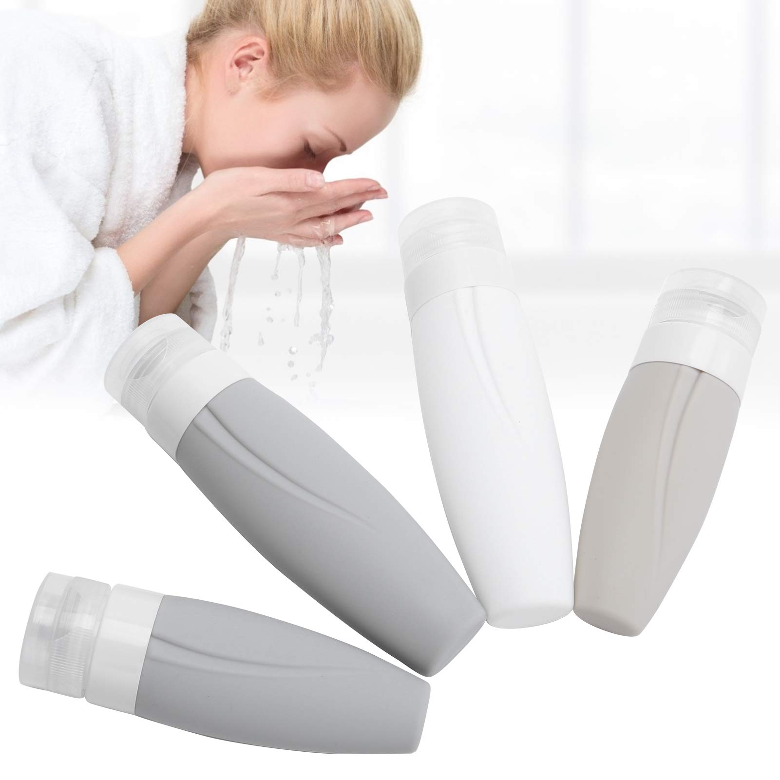 Travel Size Containers - Leak-Proof Silicone Travel Bottles for Shampoo, Body Wash & Liquids | TSA Approved Toiletries for Air Travel, Gym & Business Trips
