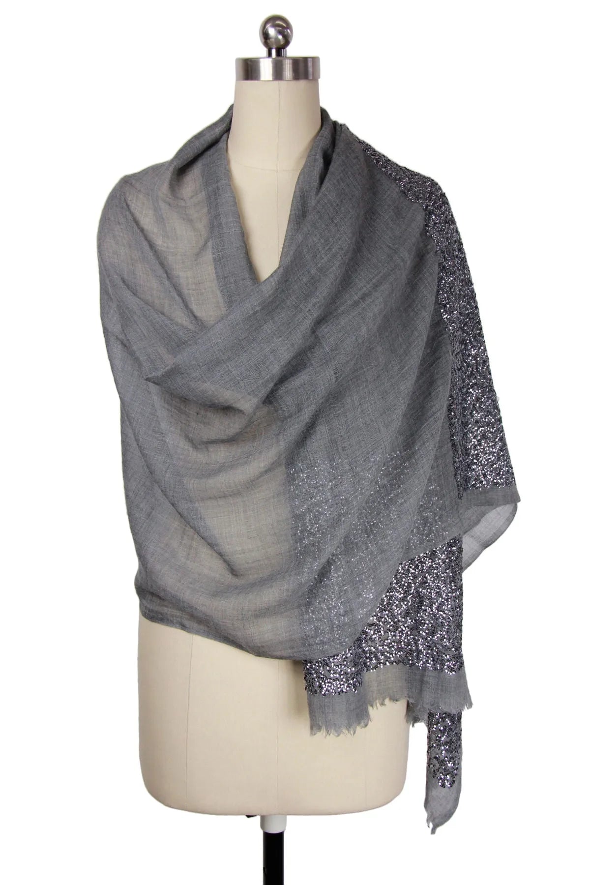 Soft Wool Sparkle Scarf for Women - Winter Fashion Accessory - Perfect for Christmas Gifts & Holiday Parties