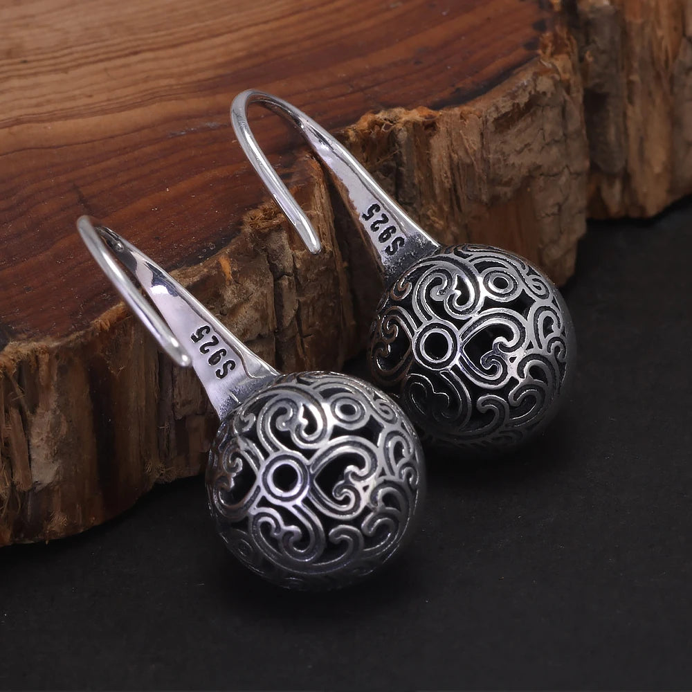Dark Serenity Earrings - Elegant Gothic Dangle Earrings for Women, Sterling Silver Gothic Jewelry, Perfect for Halloween, Parties & Night Out