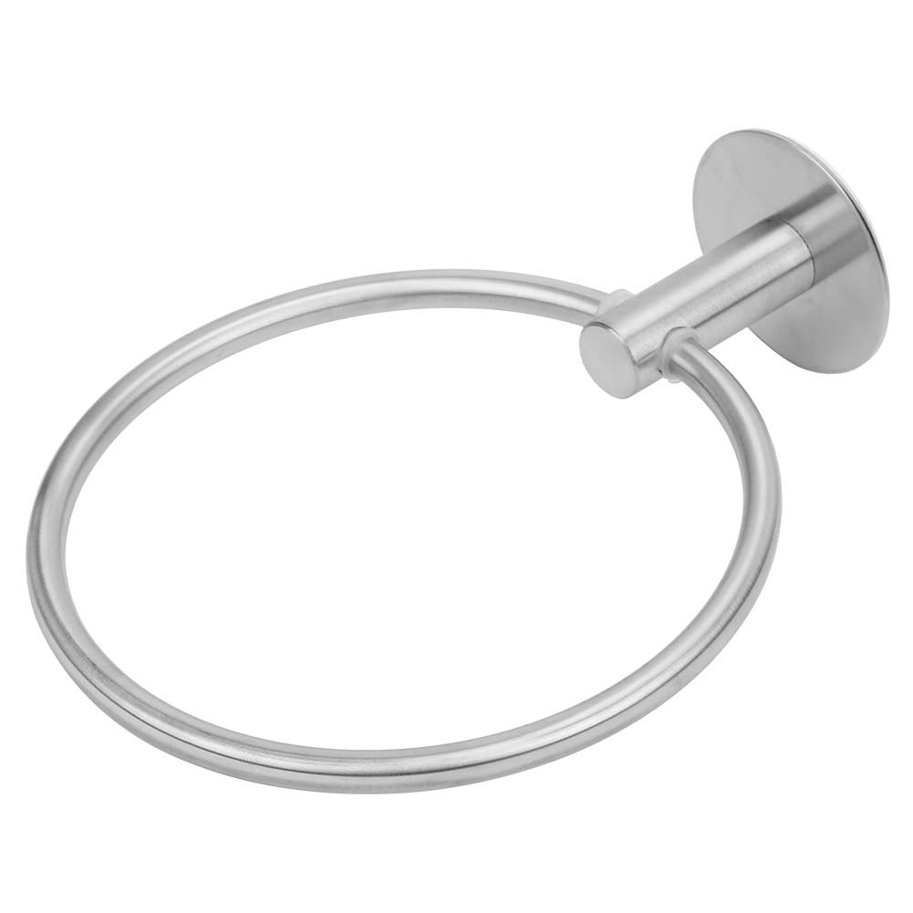 Brushed Towel Ring Holder - Wall Mounted for Bathroom, Kitchen & Hotel