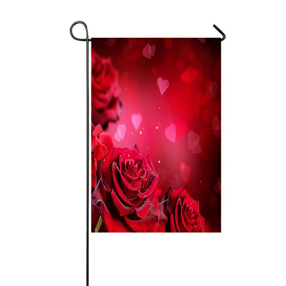 Valentine's Day Rose Heart Bouquet Garden Flag - 12x18 Inch Outdoor Decorative Flag for Home, Yard, Party Decor | Perfect for Valentine's Decorations, Garden Parties & Seasonal Celebrations