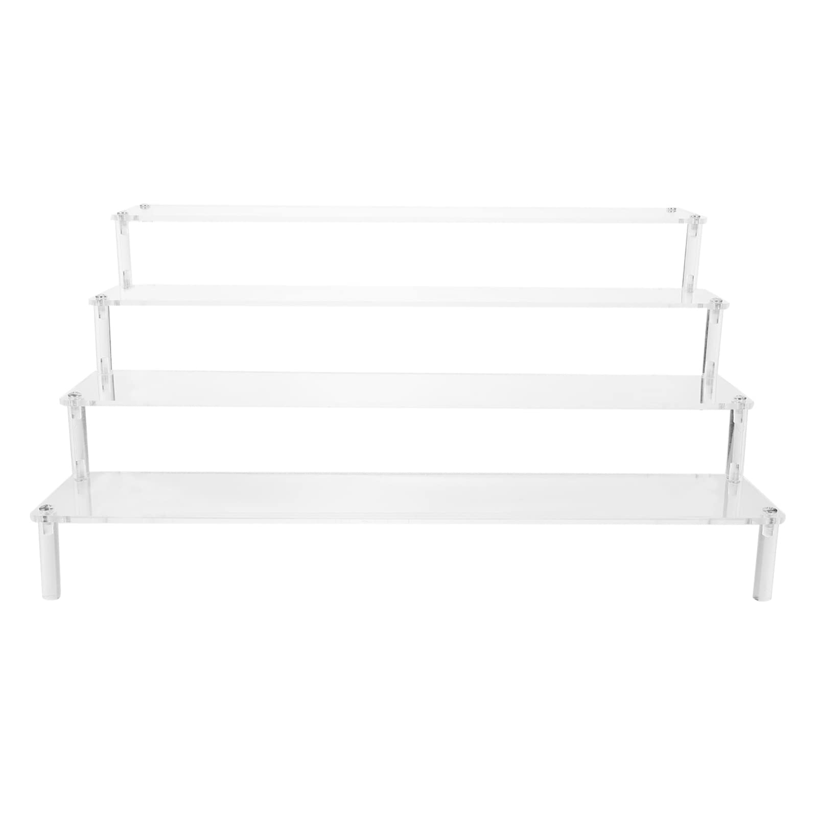 LIFKOME 4-Tier Acrylic Riser Display Shelf - Clear Cupcake Dessert Stand, Makeup Organizer & Perfume Storage for Figures, Models, and Cosmetics | Perfect for Countertop Display, Bathroom Organization, and Retail Showcase