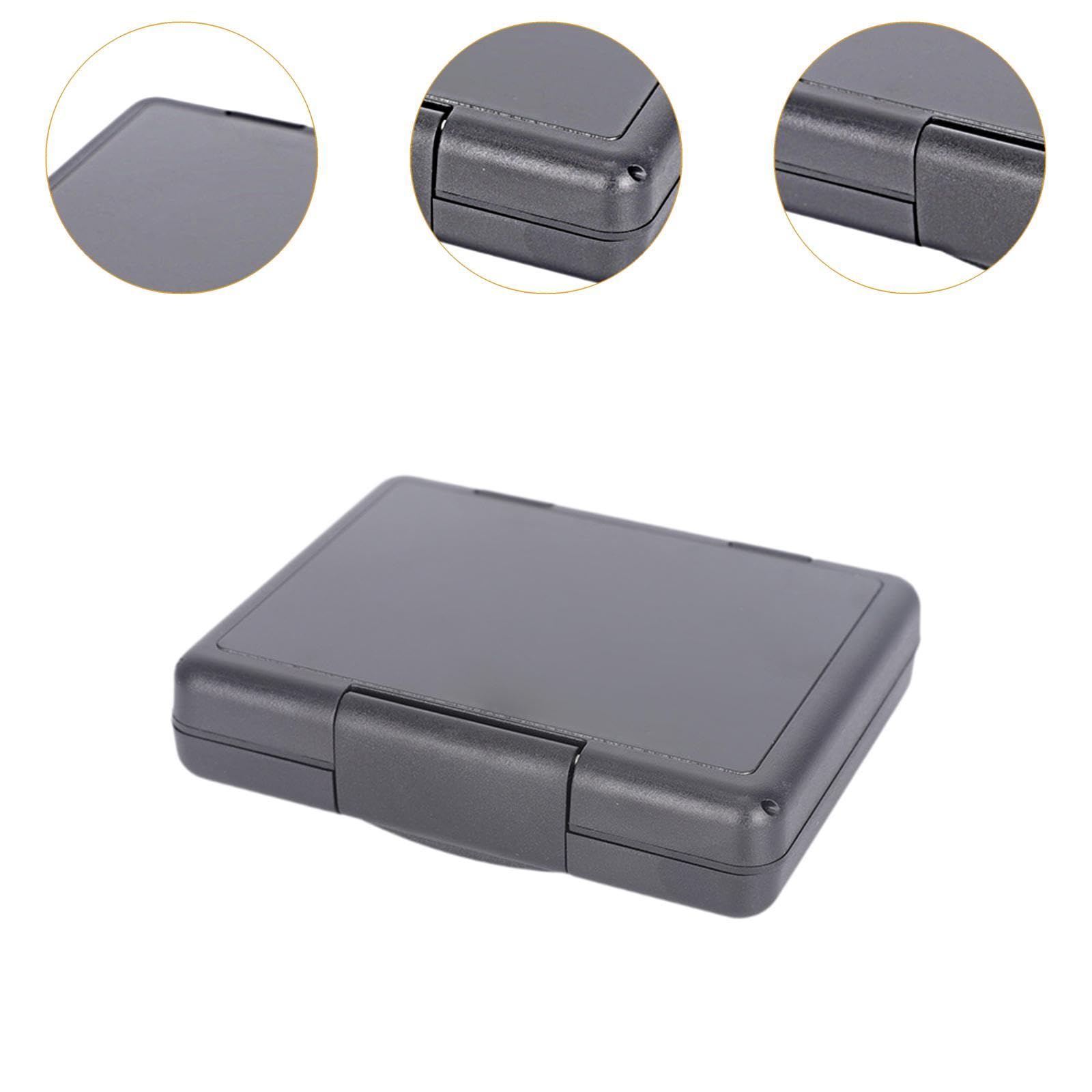 Durable Multi-Slot Memory Card Holder - Portable Dustproof Protective Organizer for SD, Micro SD, CF Cards - Perfect for Photographers, Travelers & Tech Enthusiasts (Black)