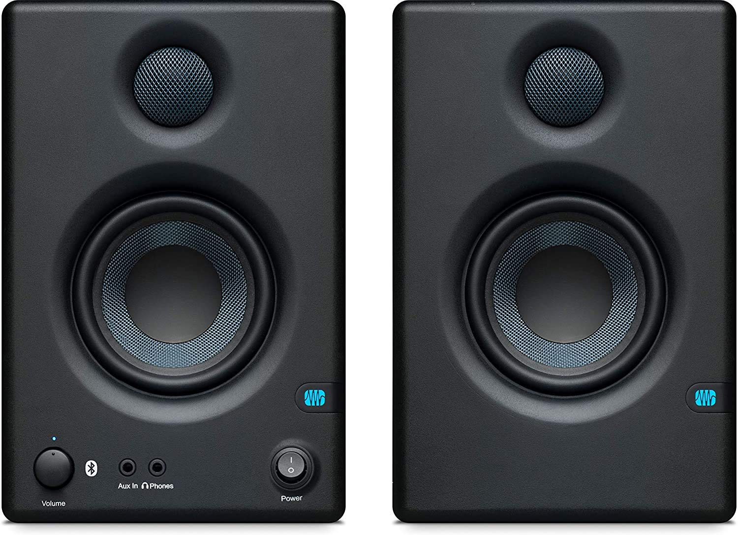 PreSonus Eris E3.5 BT 3.5-Inch Near Field Studio Monitors with Bluetooth 5.0 - 50W Class AB Amplified Speakers for Home Recording, Music Production & Podcasting - Includes Gravity Magnet Phone Holder for Mobile Devices