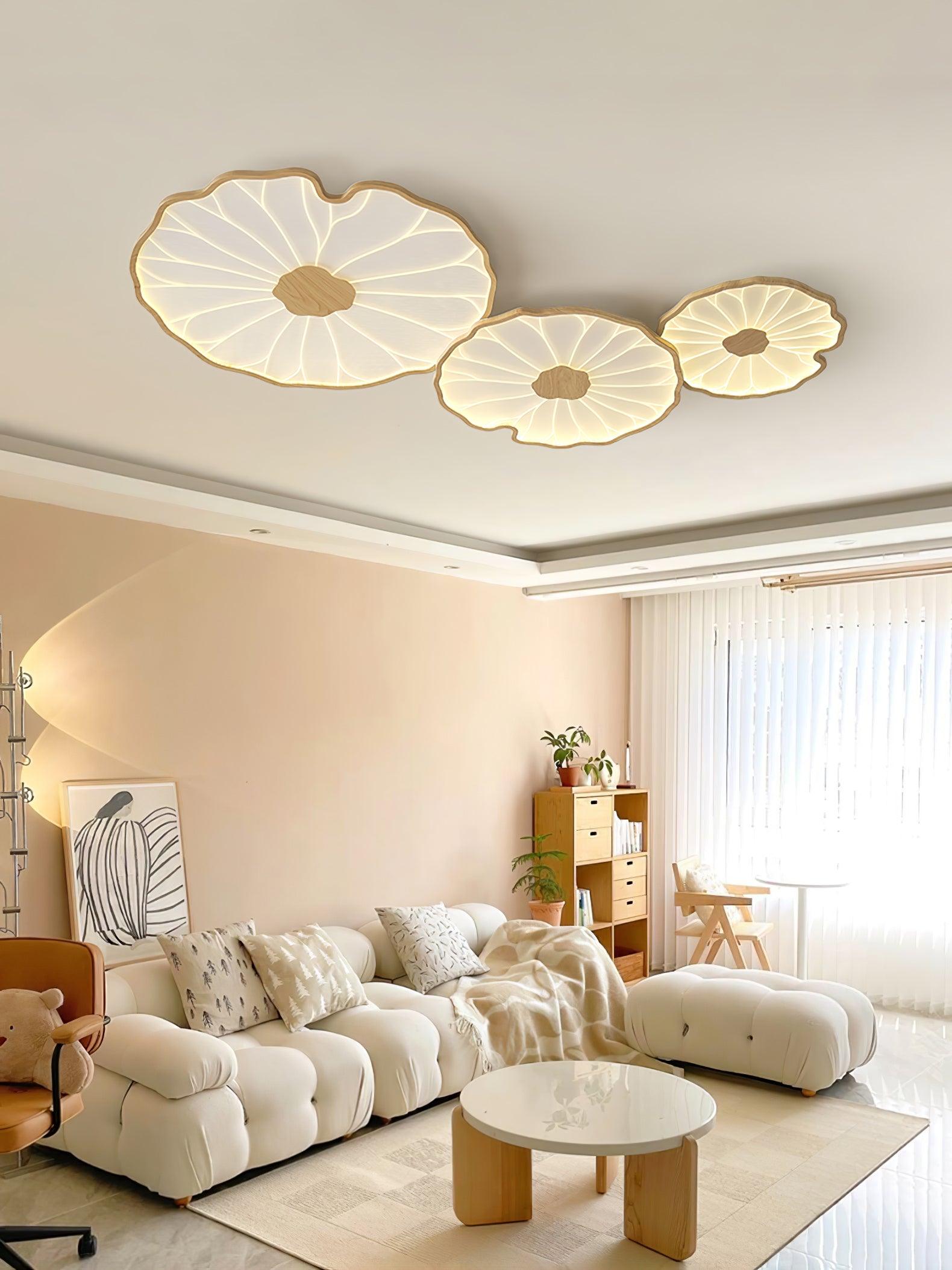 Modern Lotus Leaf Acrylic Ceiling Light Fixture - Elegant Home Decor for Living Room, Bedroom & Dining Room Lighting