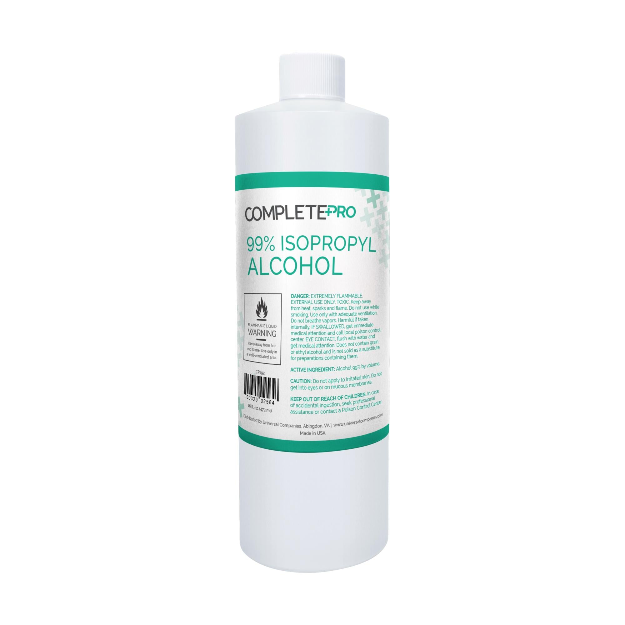 99% Pure Isopropyl Alcohol for Cleaning, Disinfection & First Aid - Complete Pro Rubbing Alcohol for Home, Medical & Electronics Use