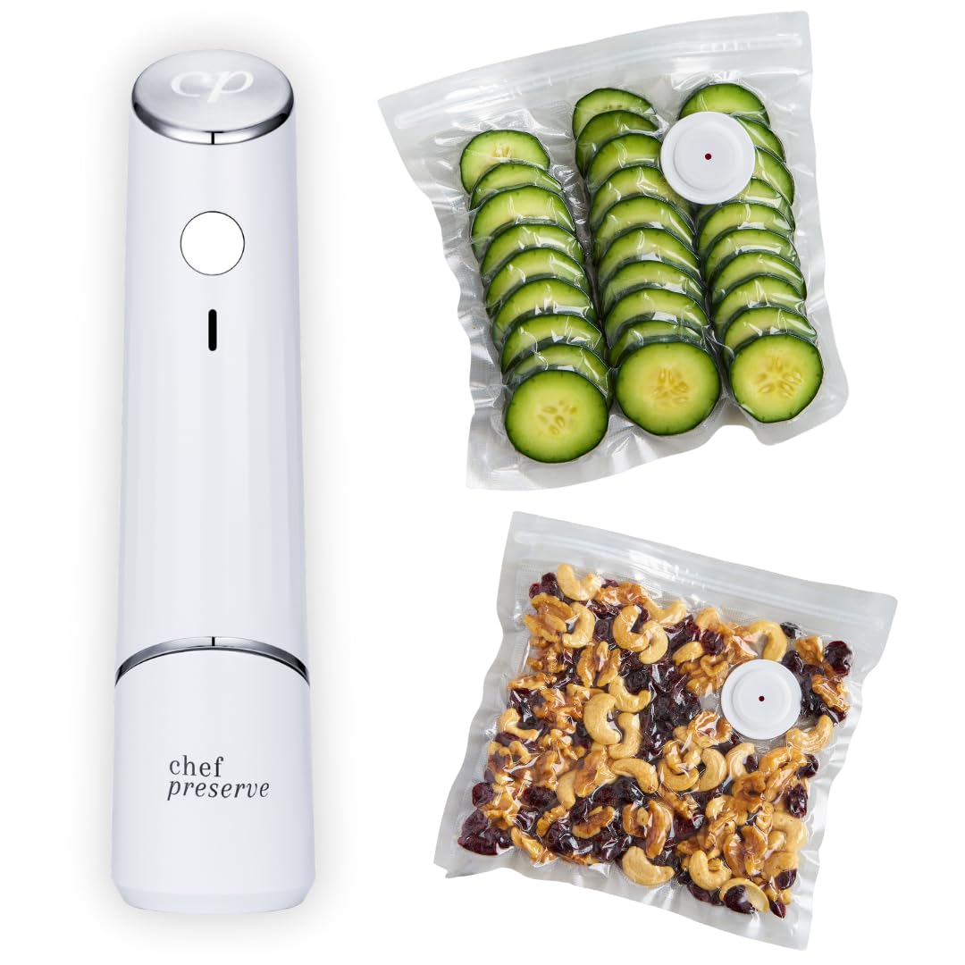 Best Vacuum Sealer Machine with 20 Bags - Food Saver for Meal Prep, Sous Vide & Long-Term Storage | Compact Kitchen Appliance for Freshness Preservation