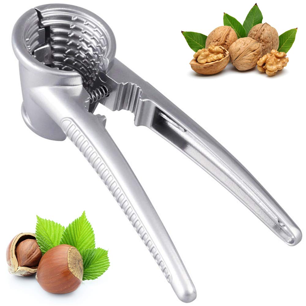 Premium Nut Cracker Set for Walnuts, Pecans, Hazelnuts & Brazil Nuts - Heavy Duty Stainless Steel Nut Opener Tool with Ergonomic Handle - Perfect for Kitchen, Camping & Holiday Gatherings