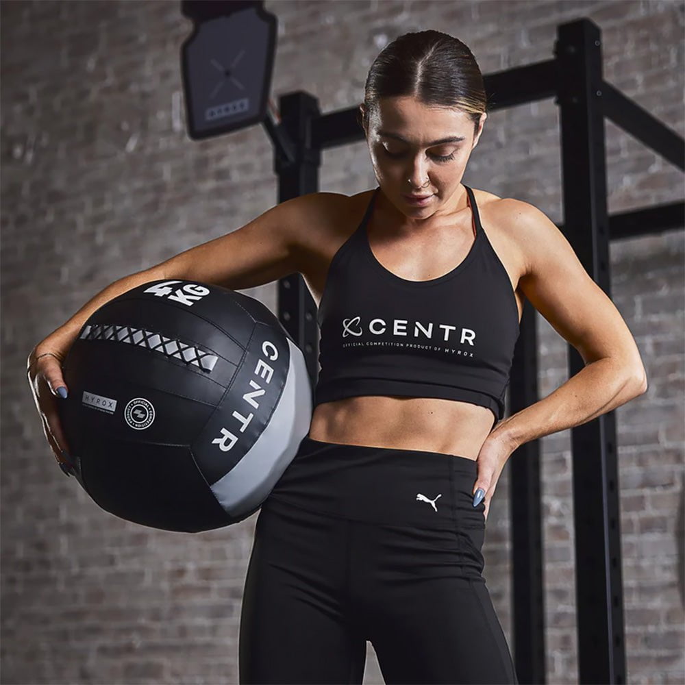 CENTR X HYROX Competition Wall Ball - Premium 20lb/9kg Medicine Ball for Cross Training, Functional Fitness & HYROX Workouts - Perfect for Home Gym, CrossFit & Functional Training