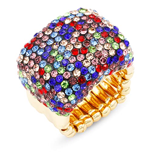 Gold + Multi Color Crystals