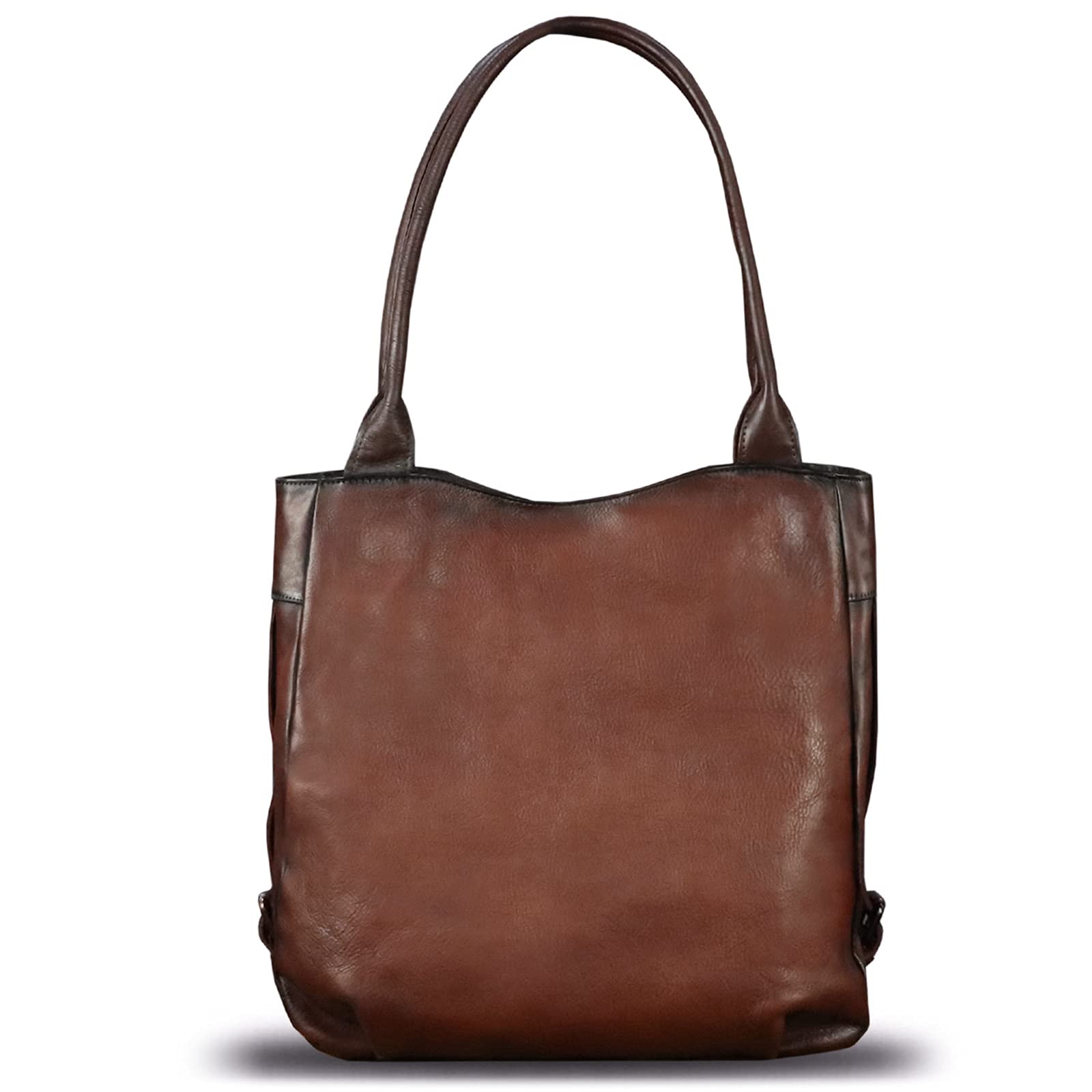 Genuine Leather Shoulder Bag for Women - Vintage Top Handle Crossbody Purse - Handmade Retro Tote Bag for Work, Travel & Everyday Use